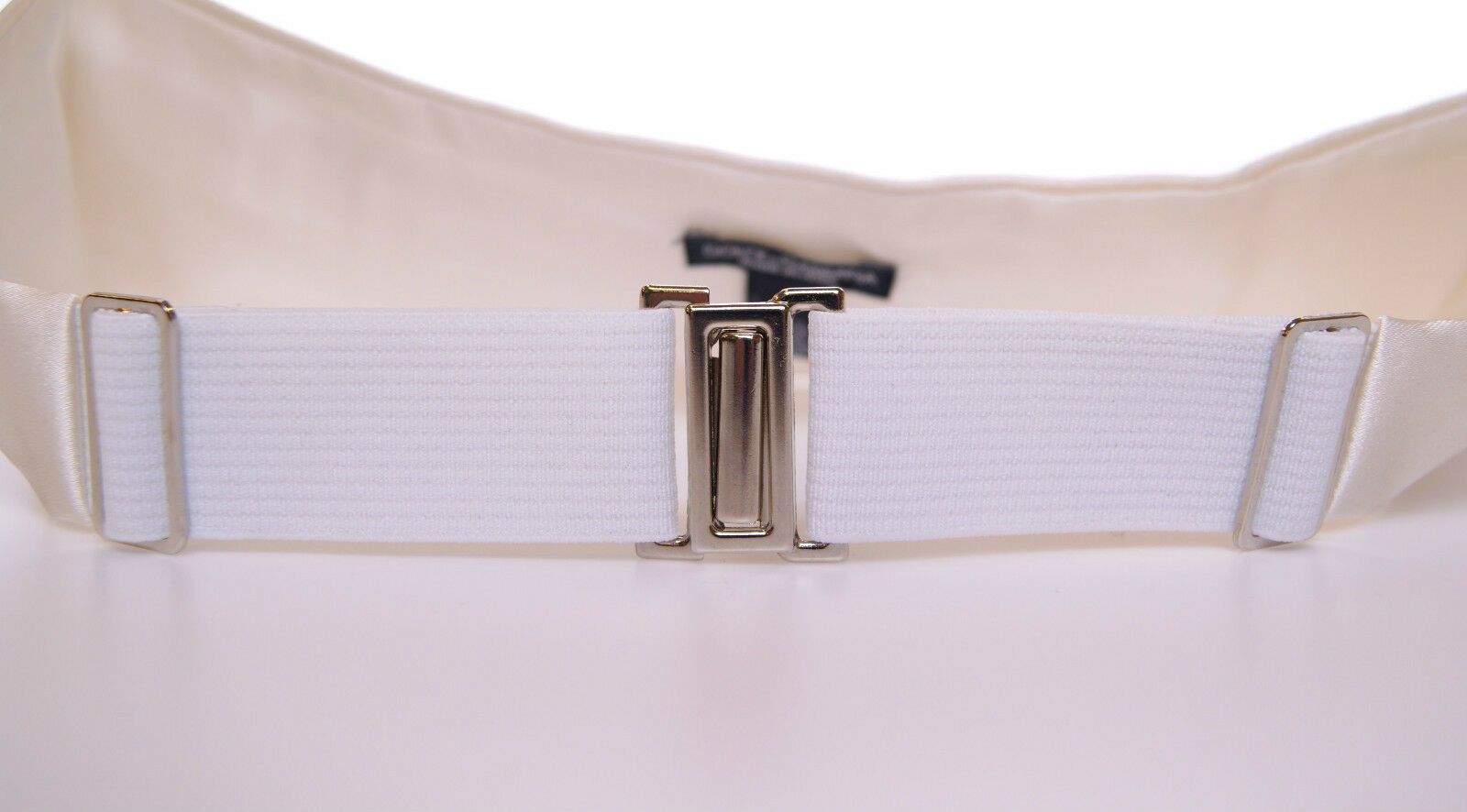 Dolce & Gabbana White Waist Tuxedo Smoking Belt Men's Cummerbund