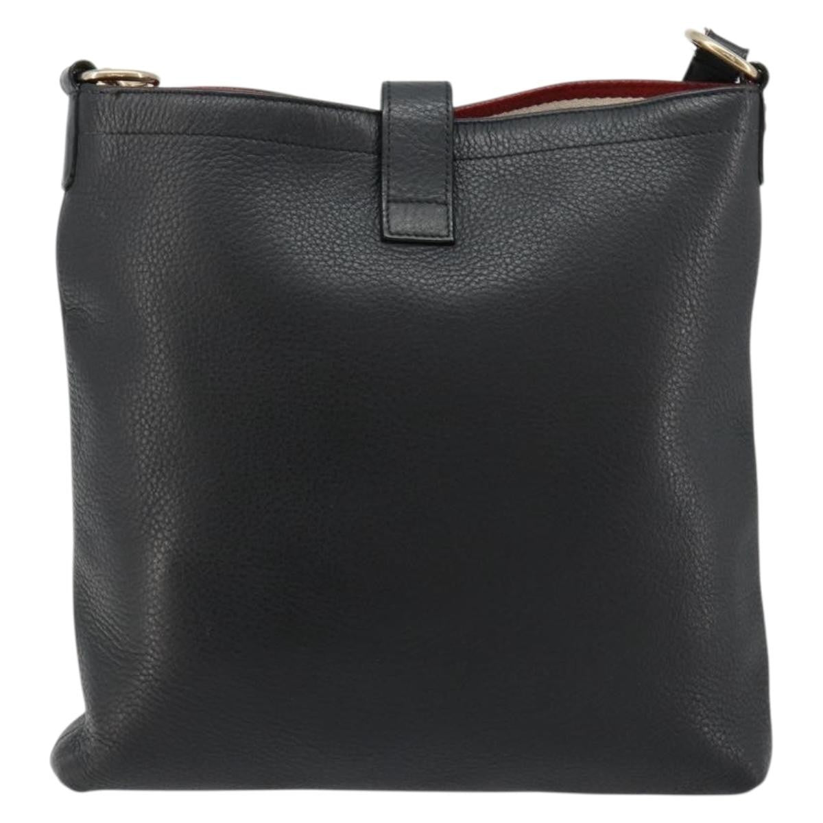Bally Vintage Leather Black Leather Shoulder Bag Bag (Pre-Owned)