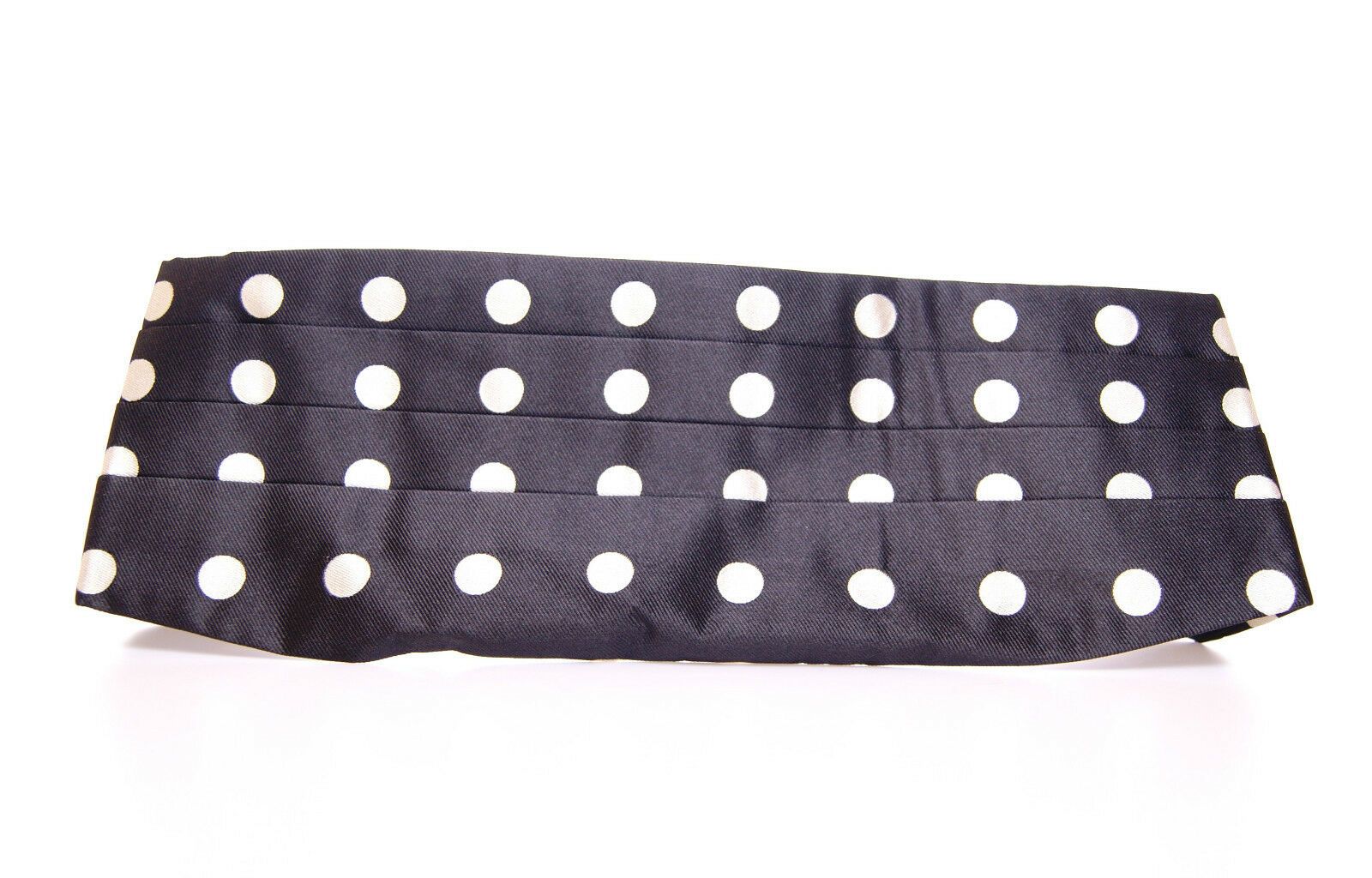 Dolce & Gabbana Elegant Silk Black Polka Dot Men's Cummerbund