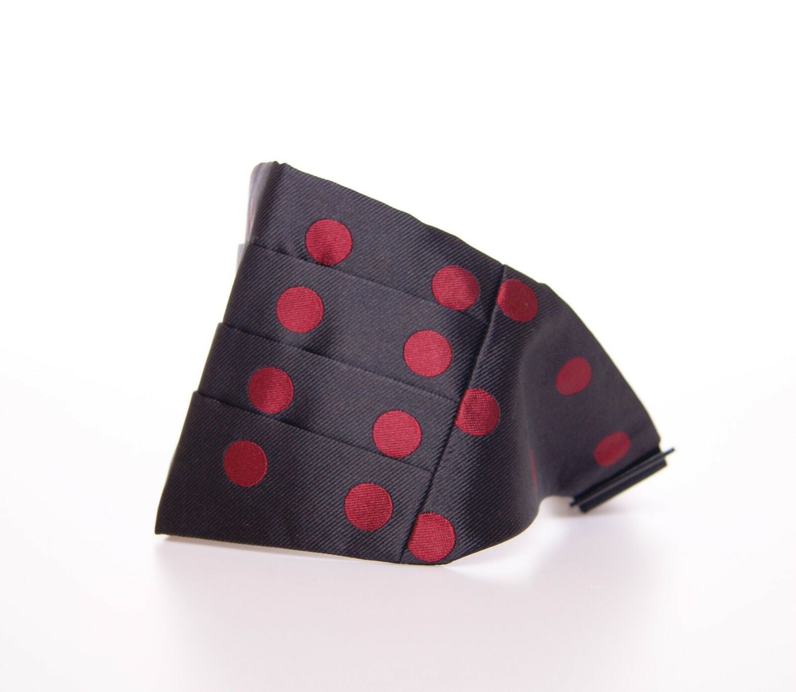 Dolce & Gabbana Exquisite Black Silk Cummerbund with Red Polka Men's Dots