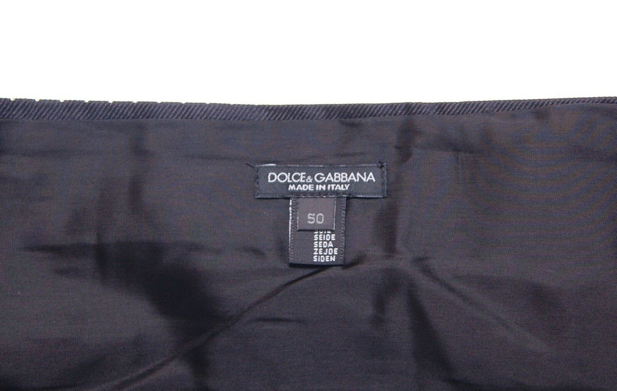 Dolce & Gabbana Black Waist Smoking Tuxedo Cummerbund Men's Belt