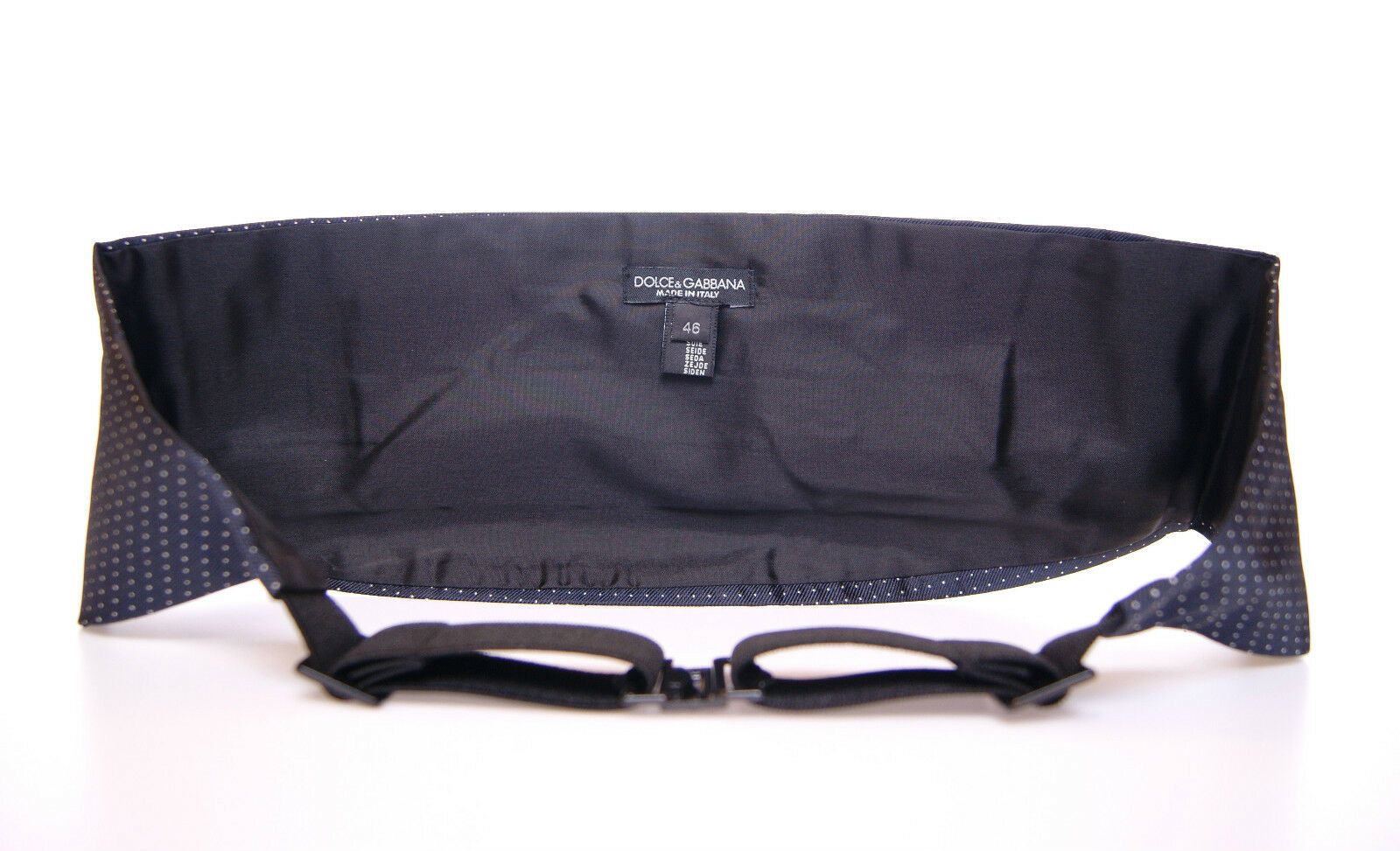 Dolce & Gabbana Blue Waist Smoking Tuxedo Cummerbund Men's Belt