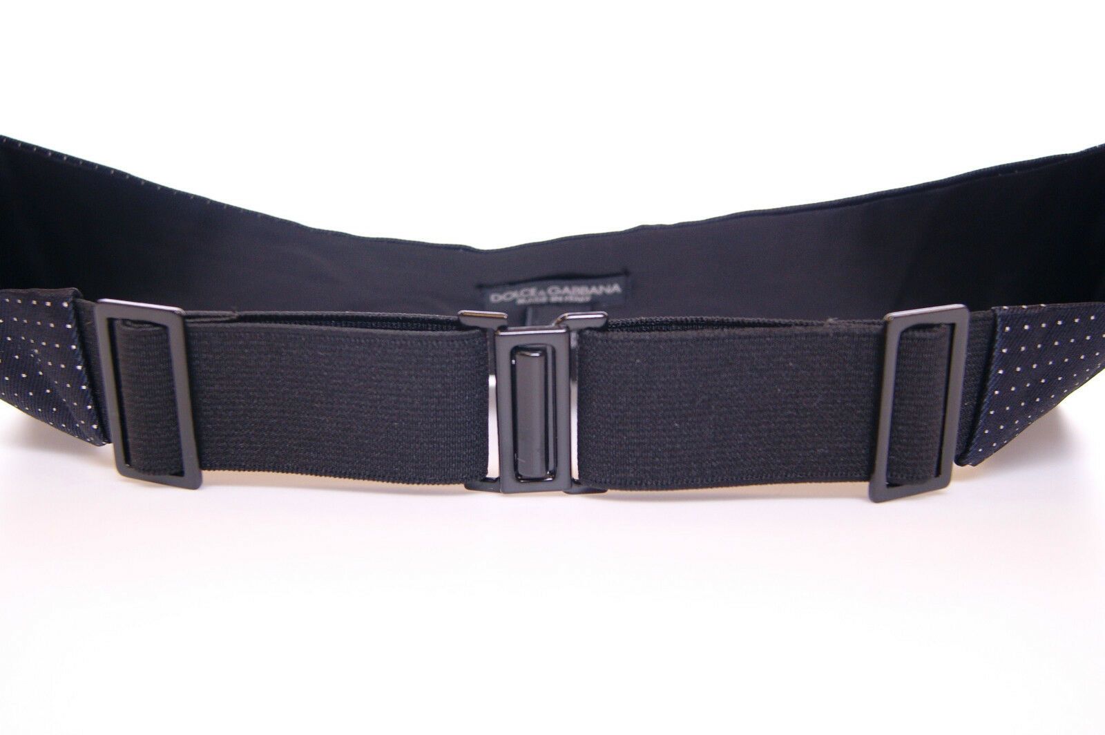 Dolce & Gabbana Blue Waist Smoking Tuxedo Cummerbund Men's Belt