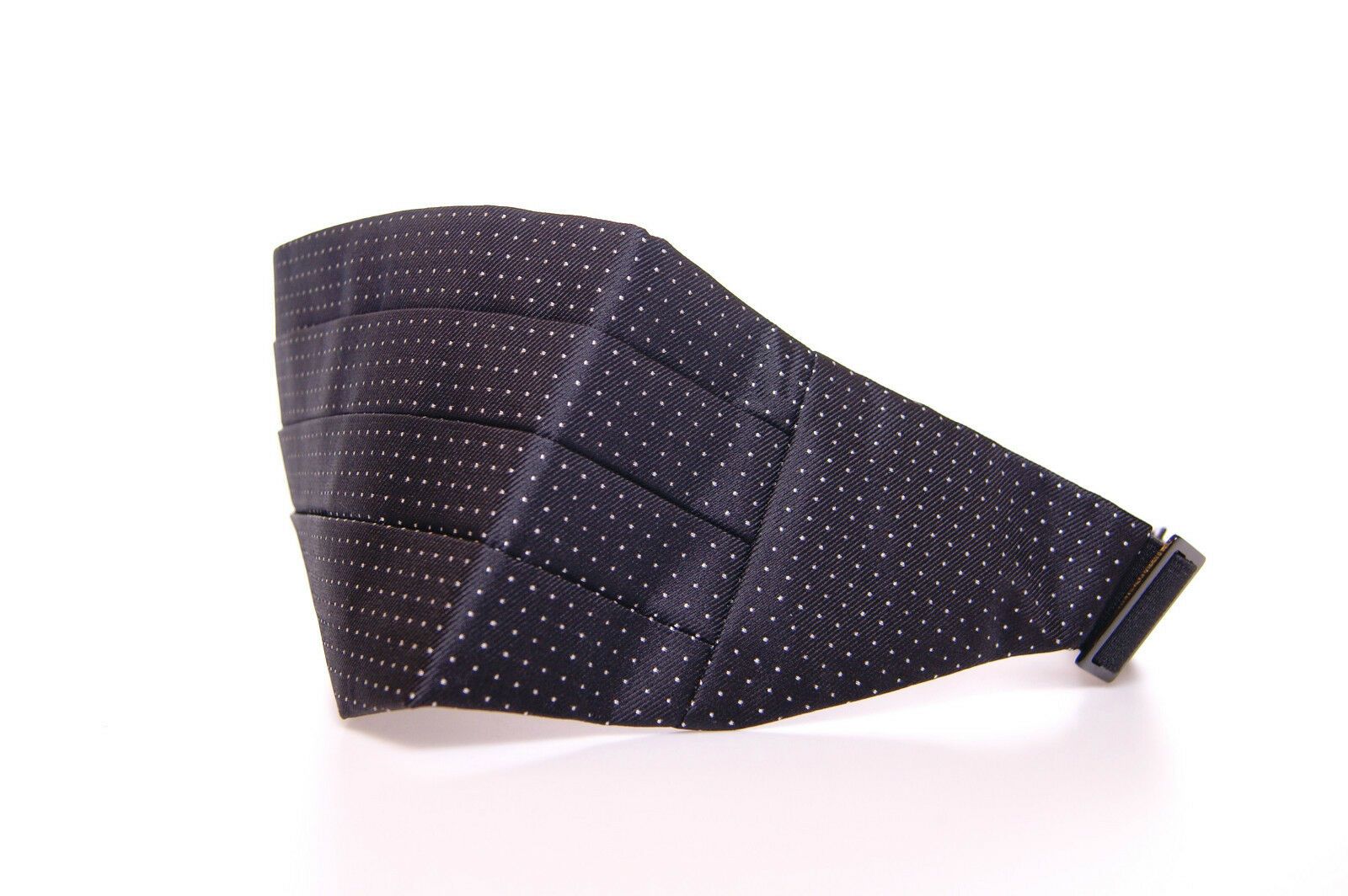 Dolce & Gabbana Elegant Black Silk Cummerbund with Polka Men's Dots