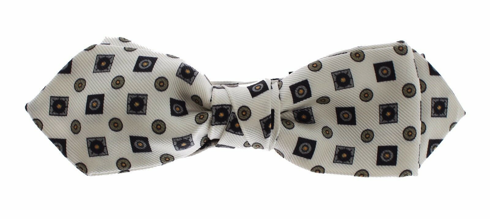 Dolce & Gabbana White Silk Bowtie Leather Men Belt Gift Men's Box