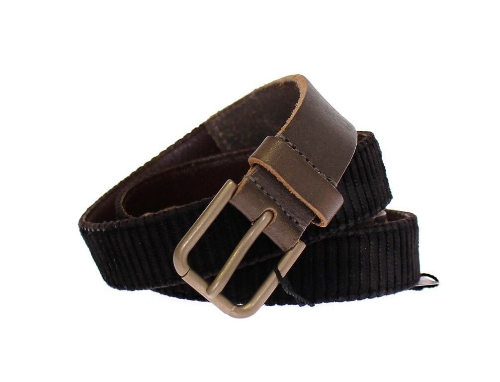 Dolce & Gabbana Brown Leather Logo Cintura Gürtel Men's Belt
