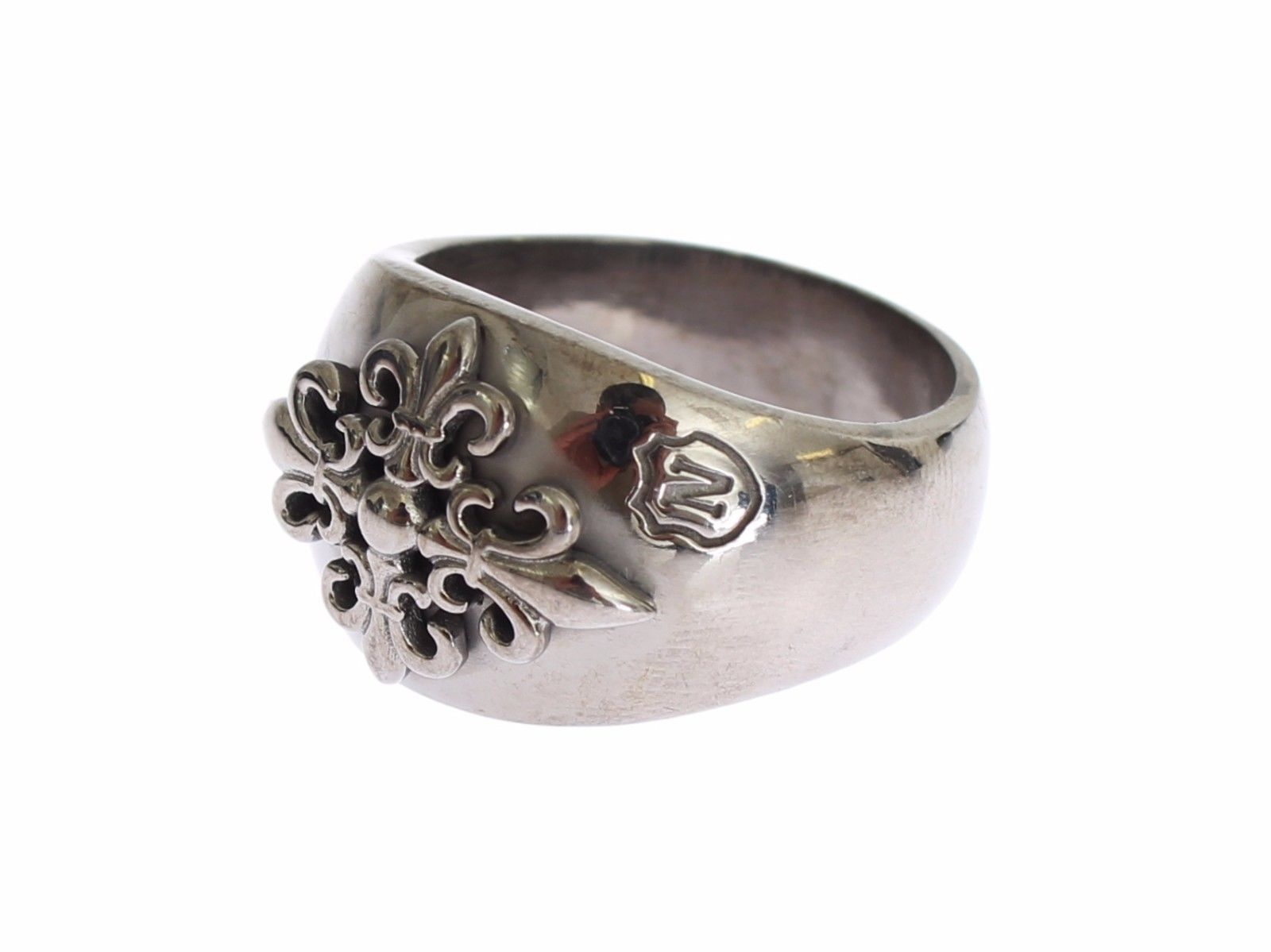 Nialaya Sterling Silver Rhodium Men's Statement Men's Ring