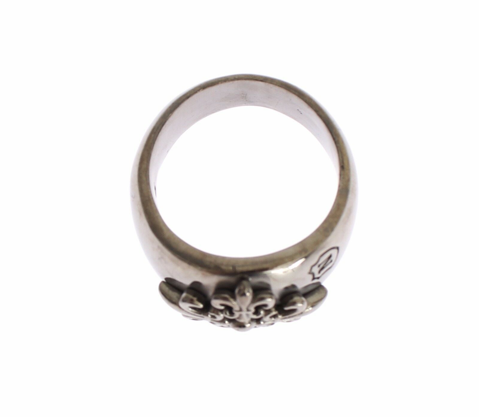 Nialaya Sterling Silver Rhodium Men's Statement Men's Ring