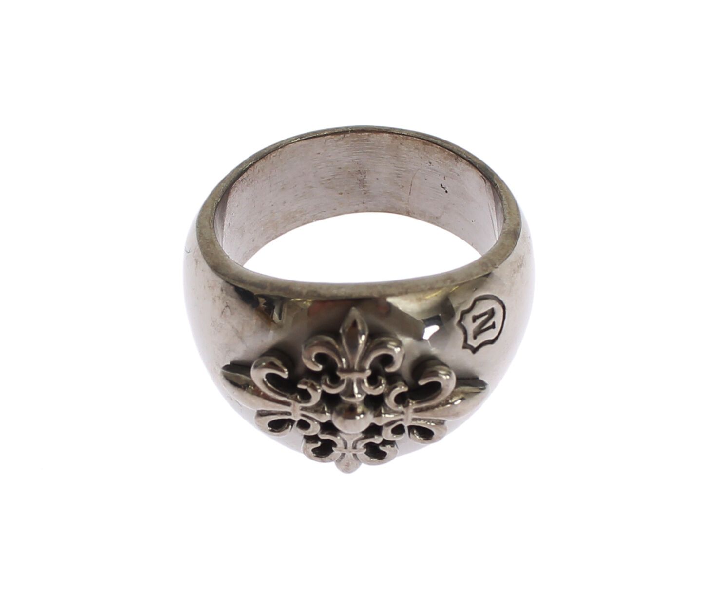 Nialaya Sterling Silver Rhodium Men's Statement Men's Ring