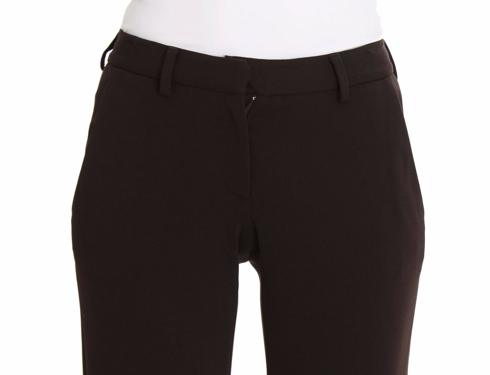 Ermanno Scervino Brown Stretch Casual Trousers Women's Pants