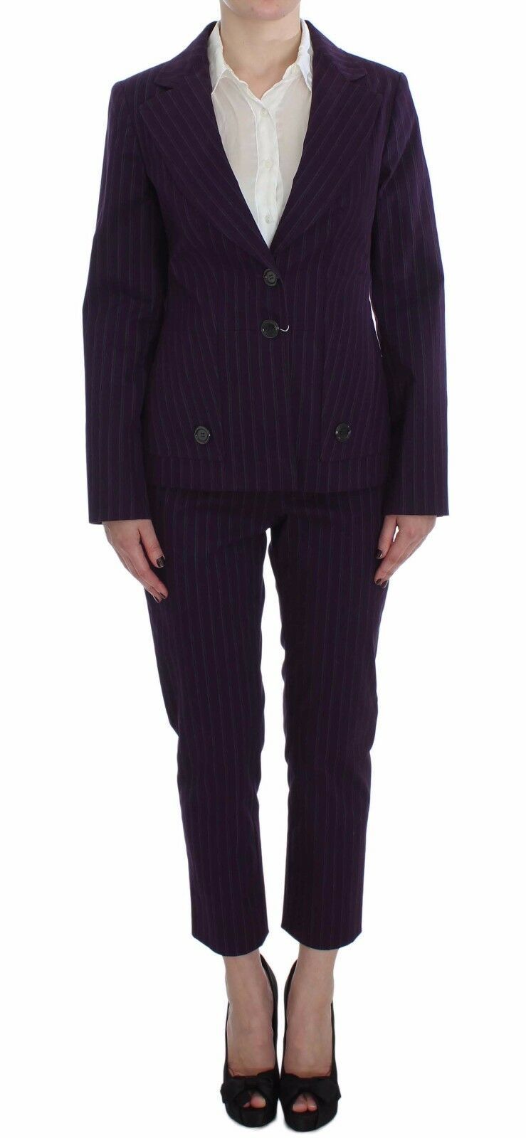 BENCIVENGA Elegant Striped Pant & Blazer Women's Suit