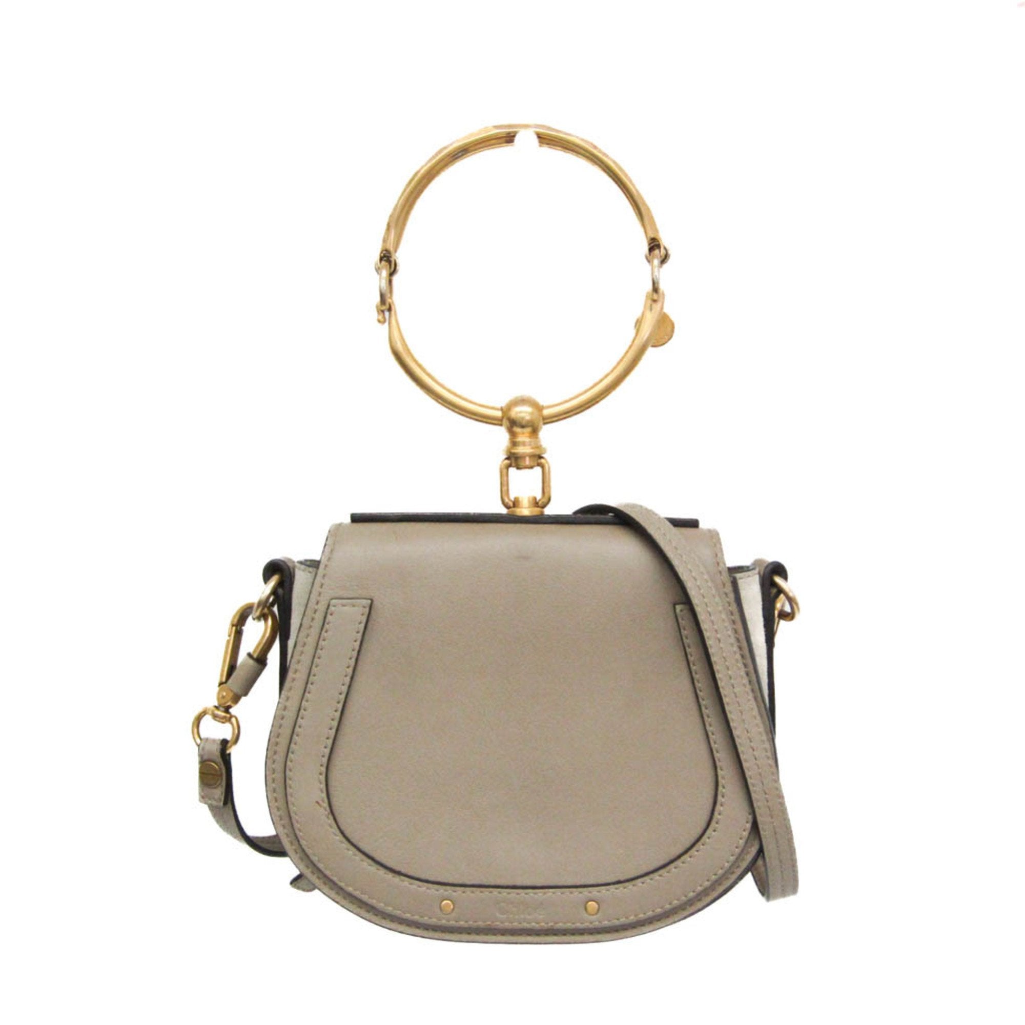 Chloé Nile Grey Leather Handbag (Pre-Owned)