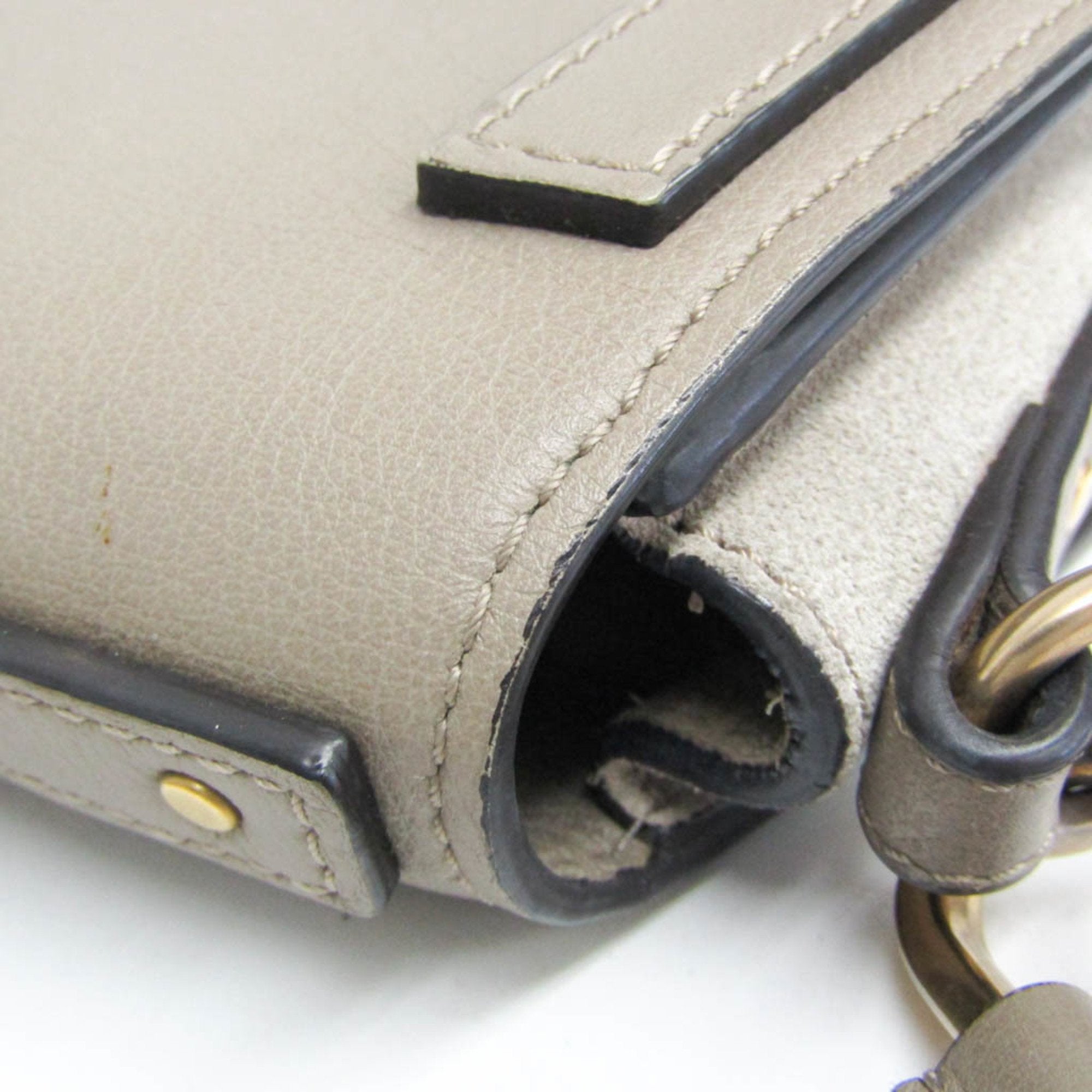 Chloé Nile Grey Leather Handbag (Pre-Owned)