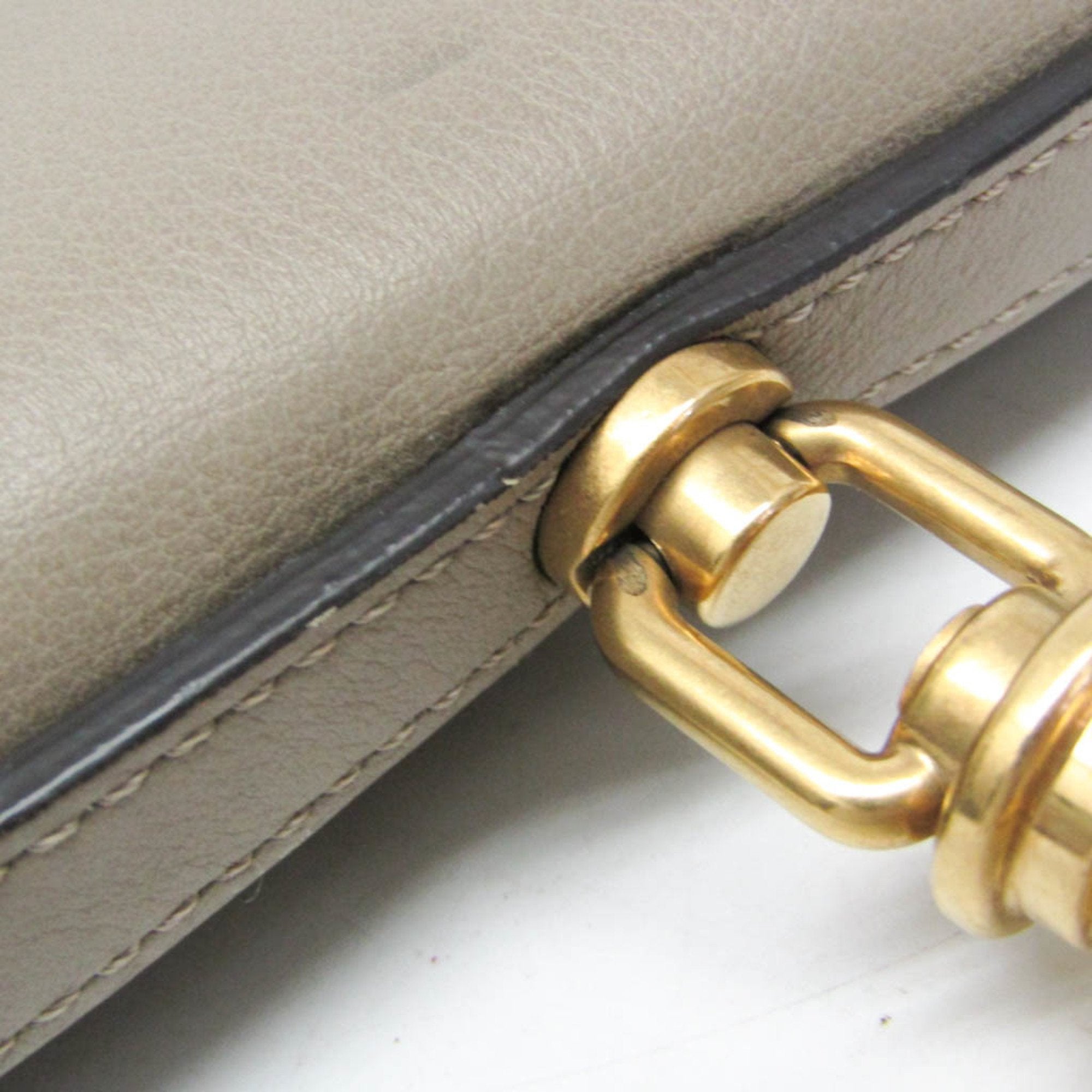 Chloé Nile Grey Leather Handbag (Pre-Owned)