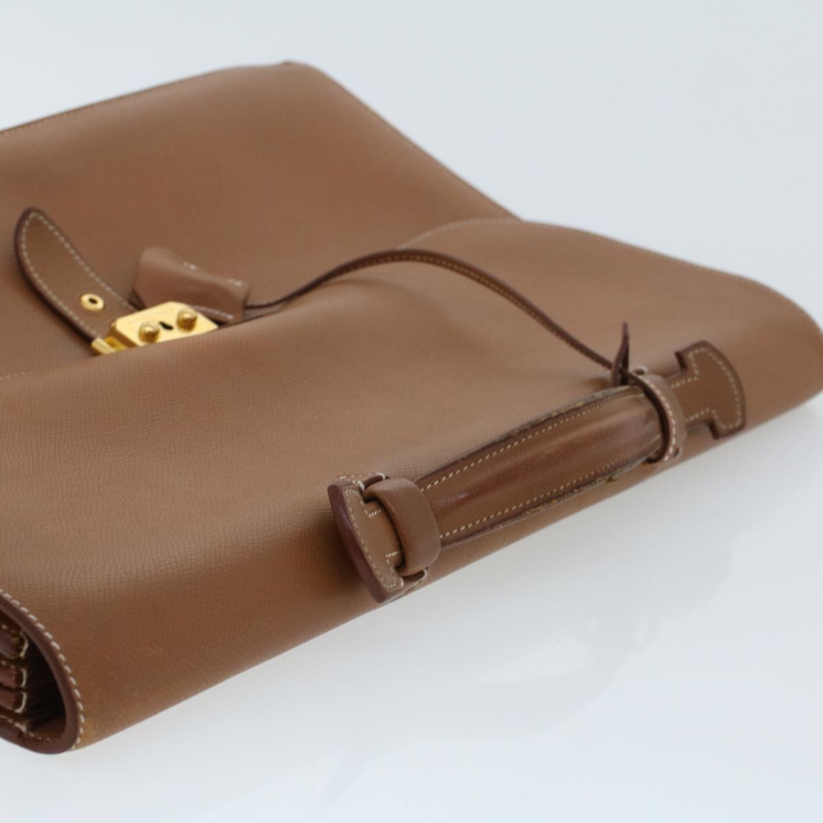 Hermès -- Brown Leather Briefcase Bag (Pre-Owned)
