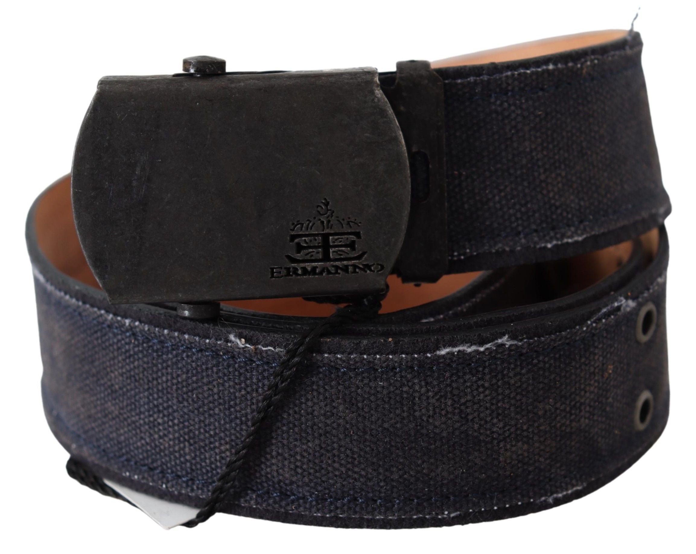 Ermanno Scervino Blue Leather Ratchet Buckle Women's Belt