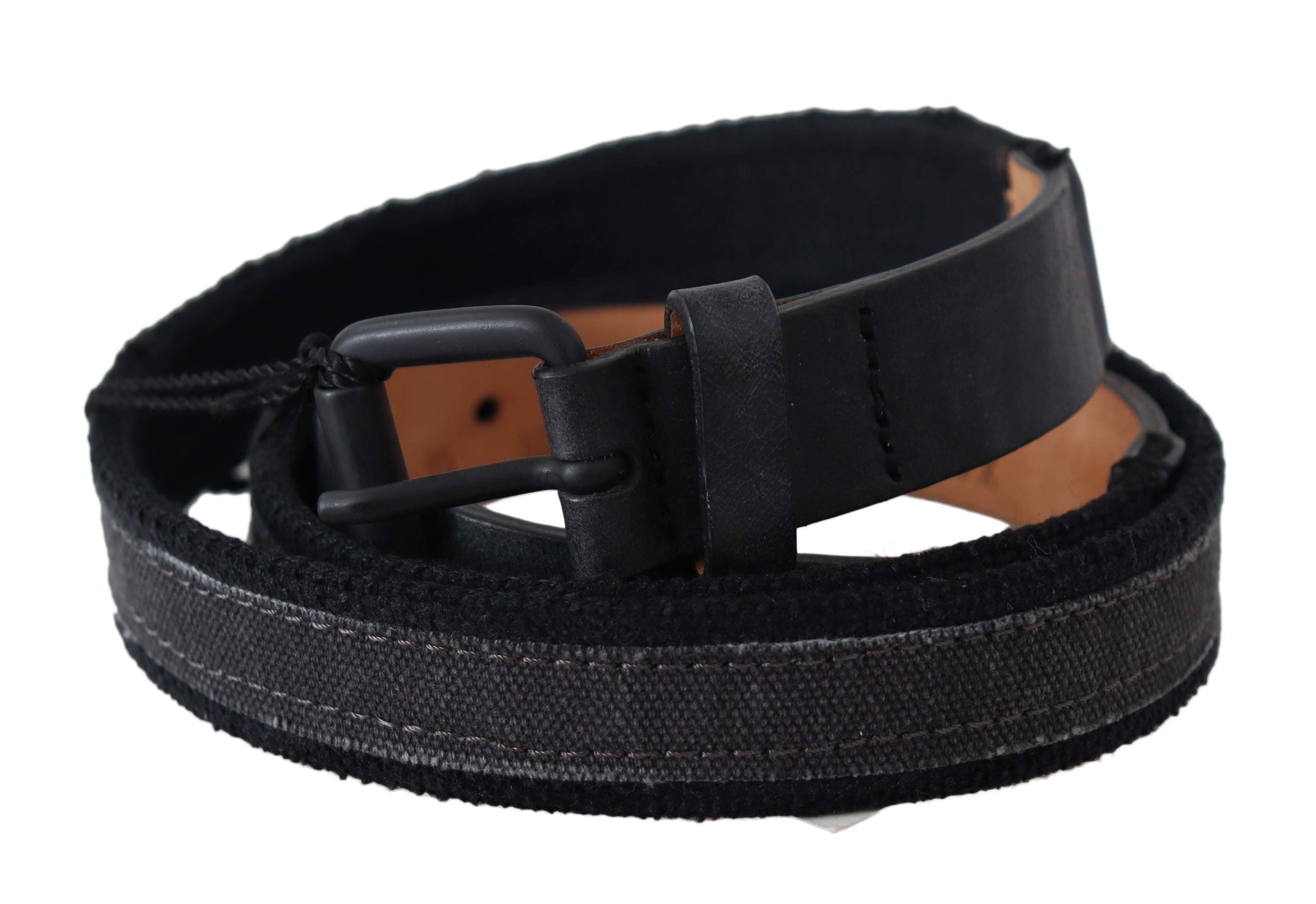 Ermanno Scervino Black Leather Logo Buckle Women's Waist