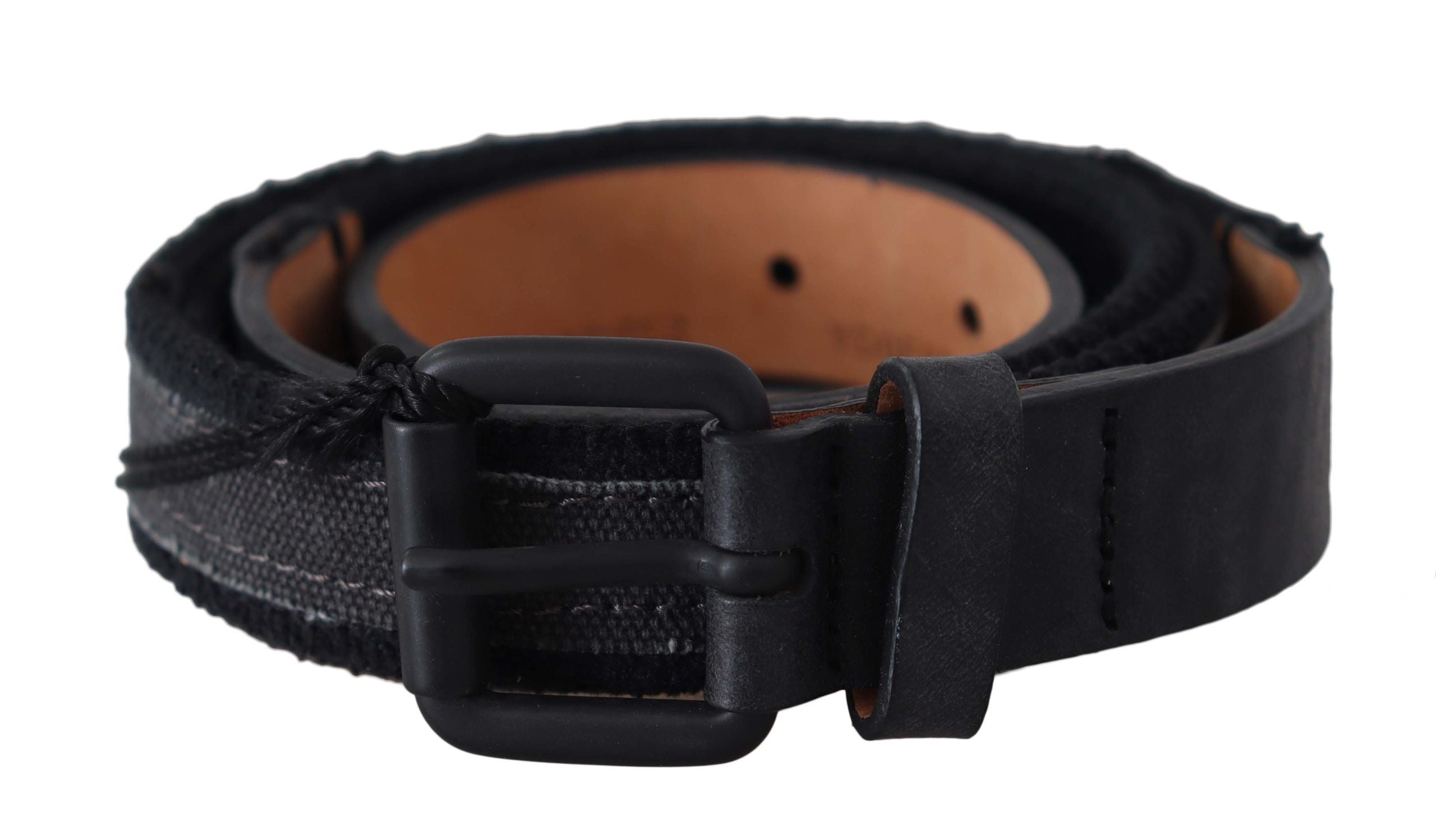 Ermanno Scervino Black Leather Logo Buckle Women's Waist