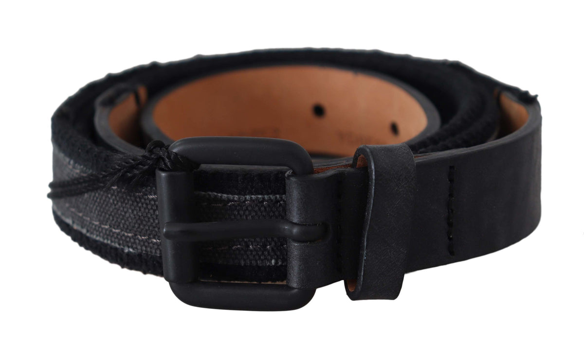 Ermanno Scervino Black Leather Logo Buckle Women's Waist