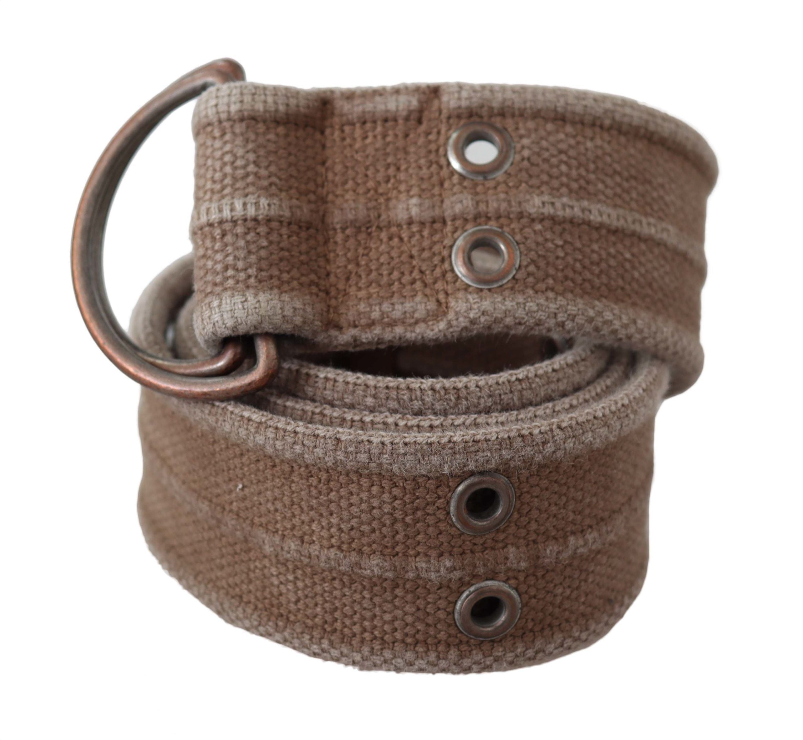 Dolce & Gabbana Beige Leather Logo Women's Sling Cintura Buckle Women's Belt