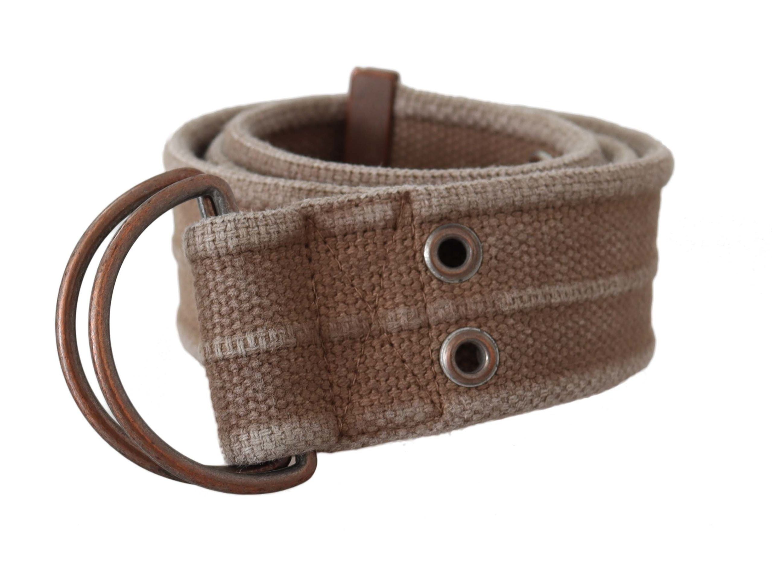 Dolce & Gabbana Beige Leather Logo Women's Sling Cintura Buckle Women's Belt