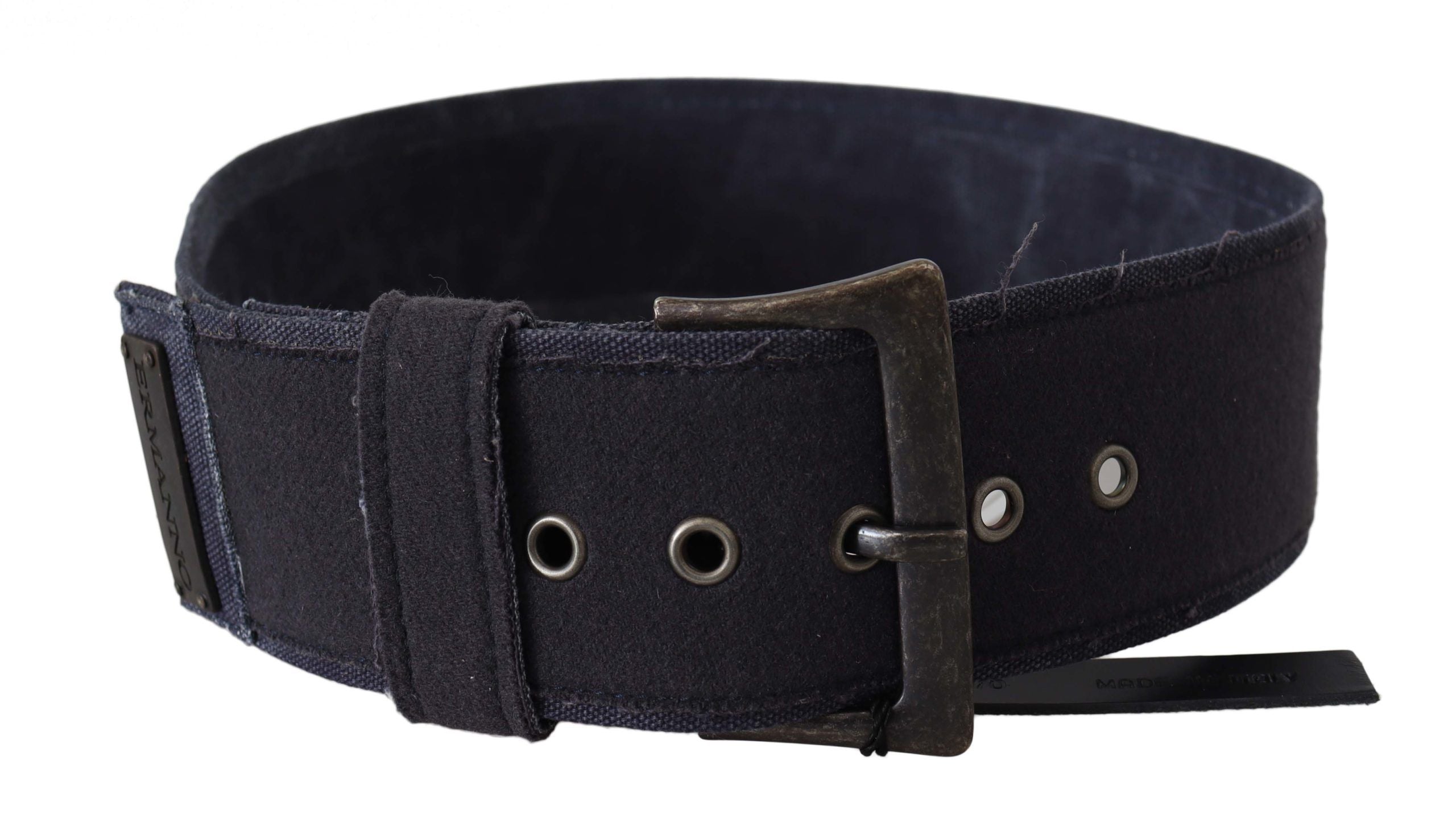 Ermanno Scervino Black Leather Wide Buckle Waist Luxury Women's Belt