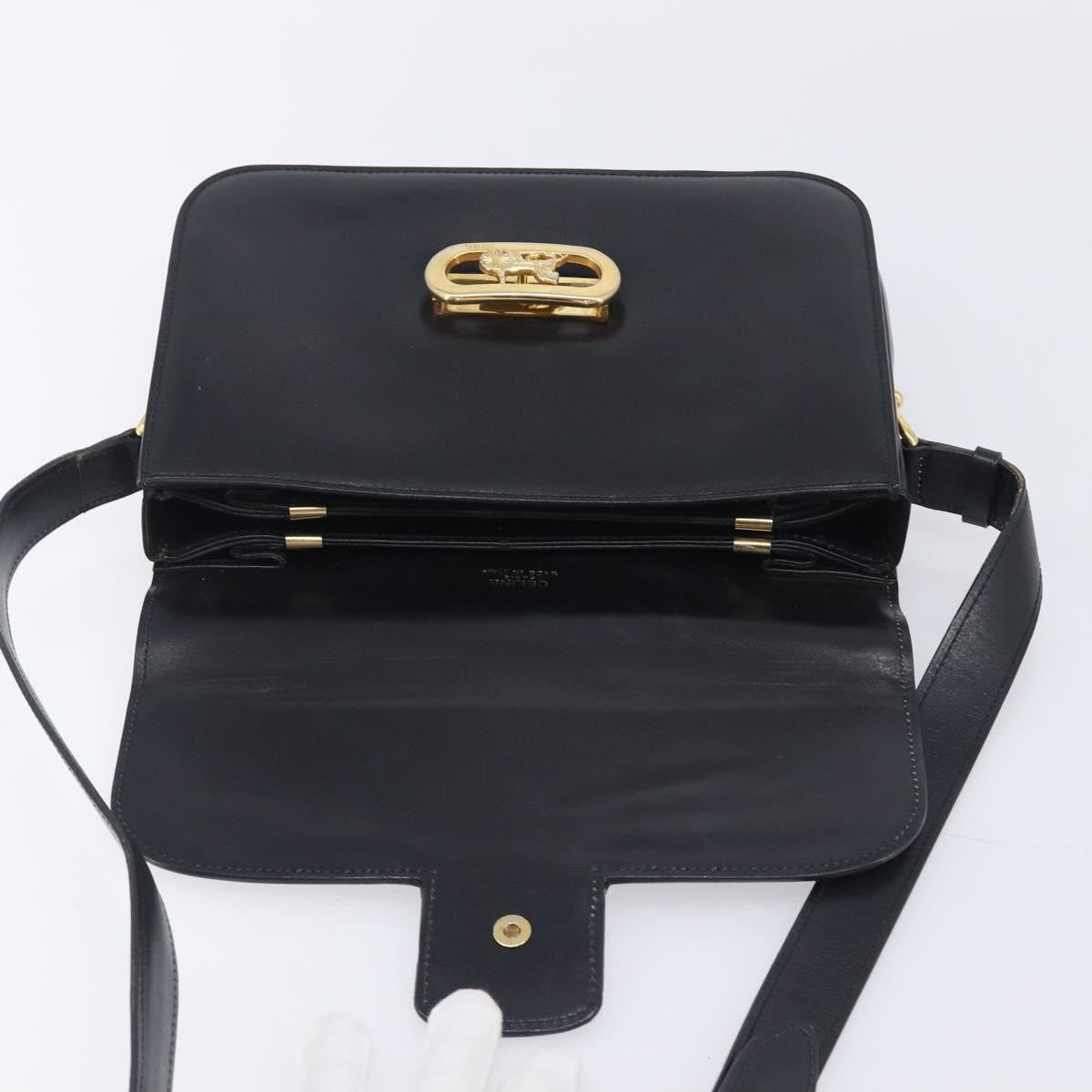 Celine Horse Carriage Leather Black Leather Shoulder Bag Bag (Pre-Owned)