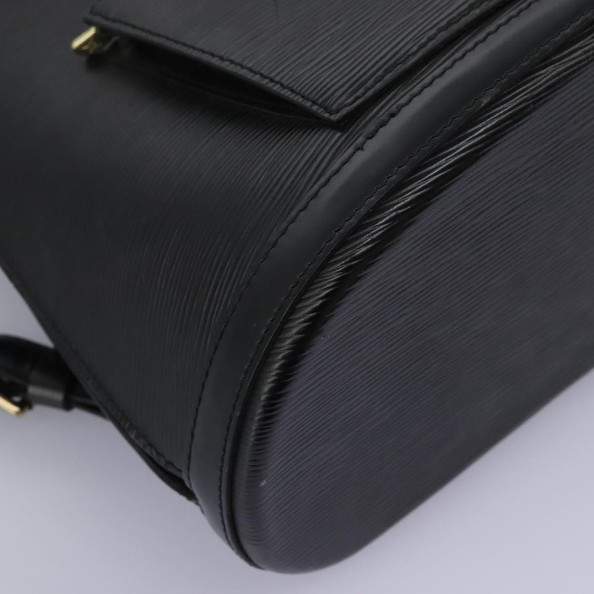 Louis Vuitton Gobelins Black Leather Backpack Bag (Pre-Owned)