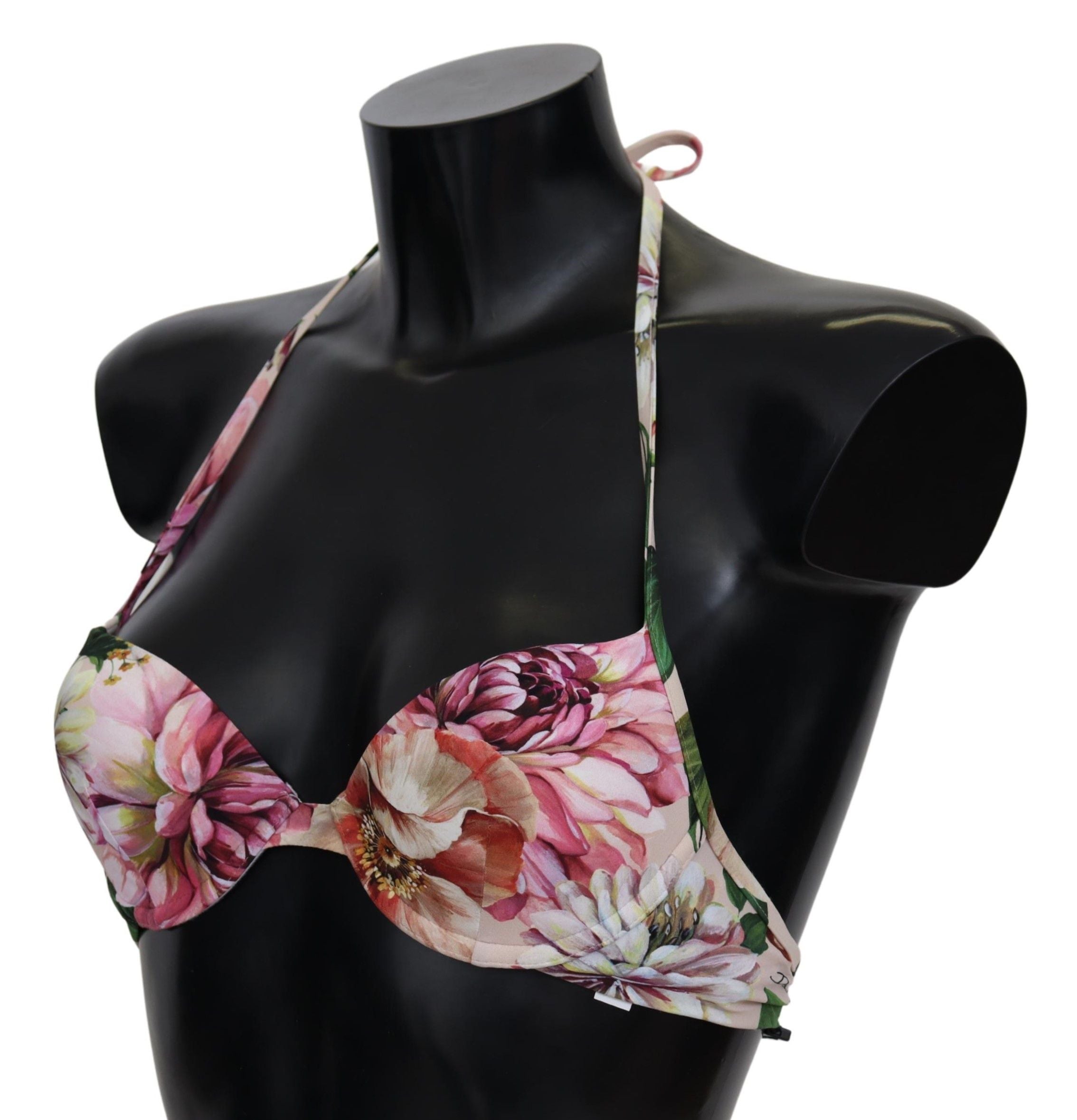 Dolce & Gabbana Floral Elegance Elastic Bikini Women's Top