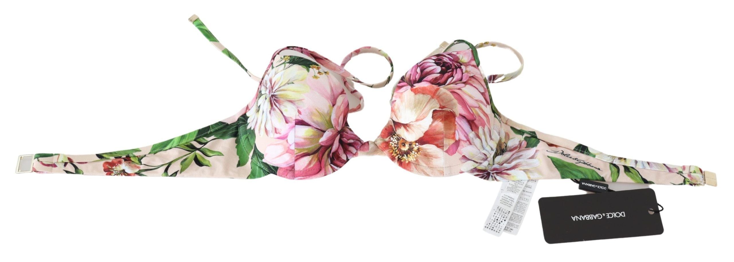Dolce & Gabbana Floral Elegance Elastic Bikini Women's Top