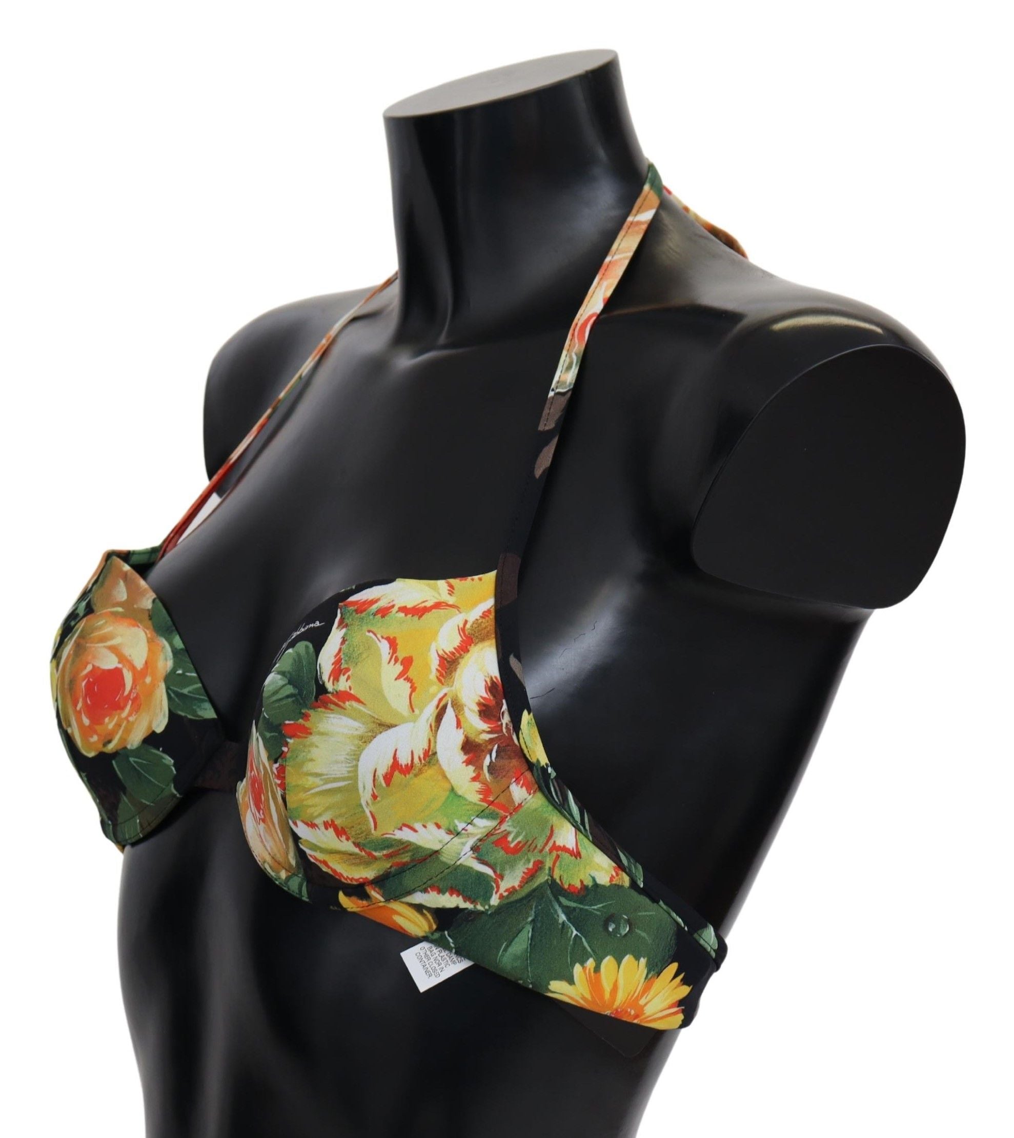 Dolce & Gabbana Beige Silk Heart Print Soft Cup Bra Women's Underwear