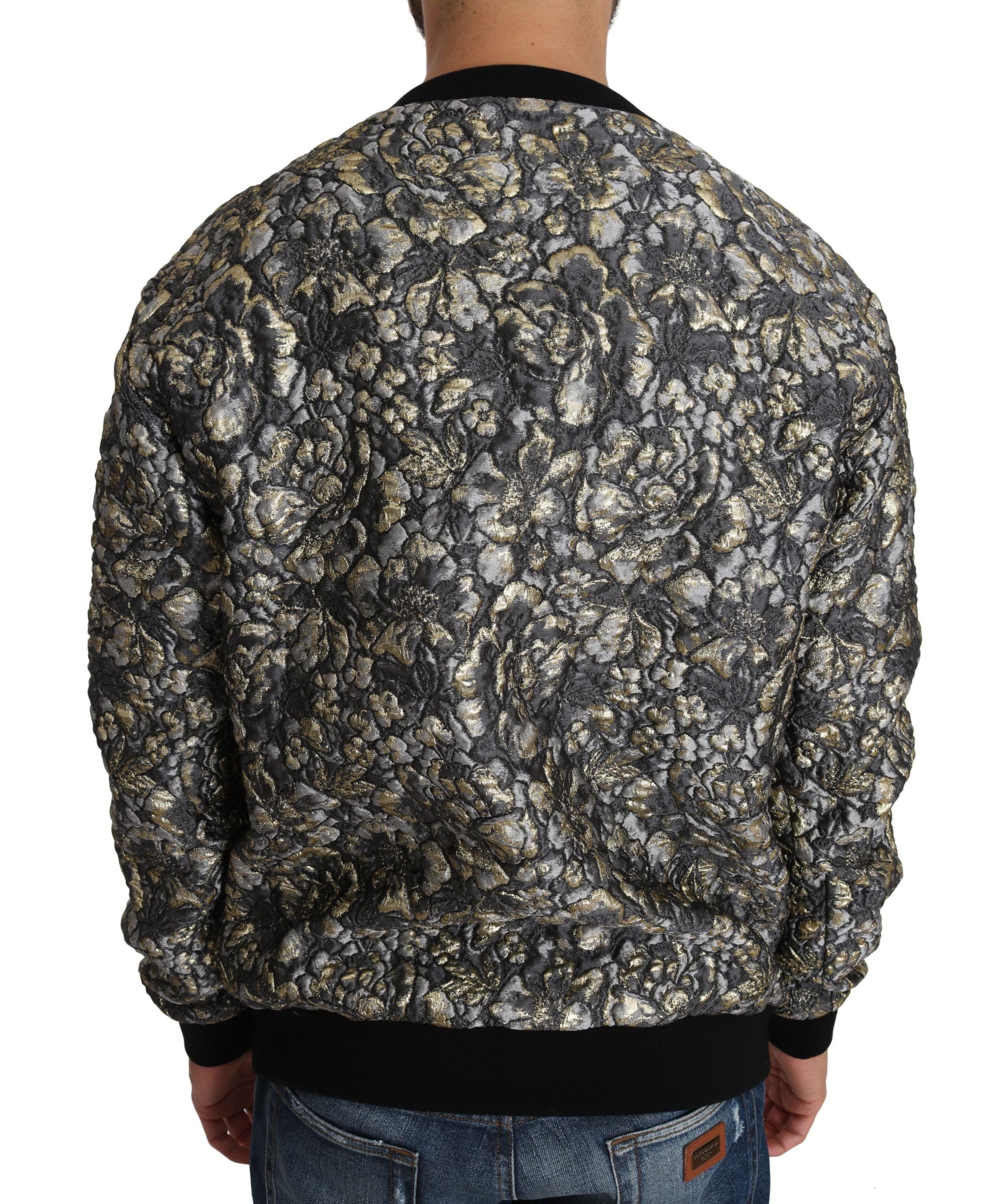 Dolce & Gabbana Multicolor SAMBA Jacquard Palmtree Pullover Men's Sweater