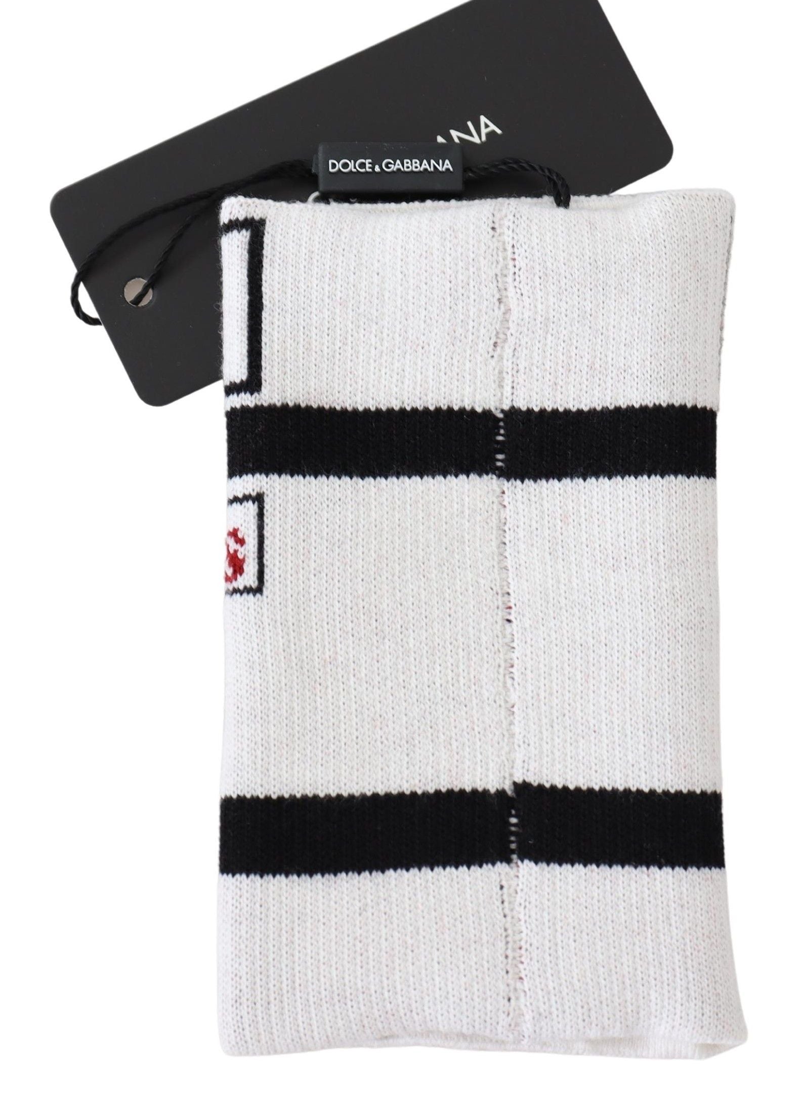 Dolce & Gabbana Multicolor Wool Knit D&G Love Wristband Men's Wrap