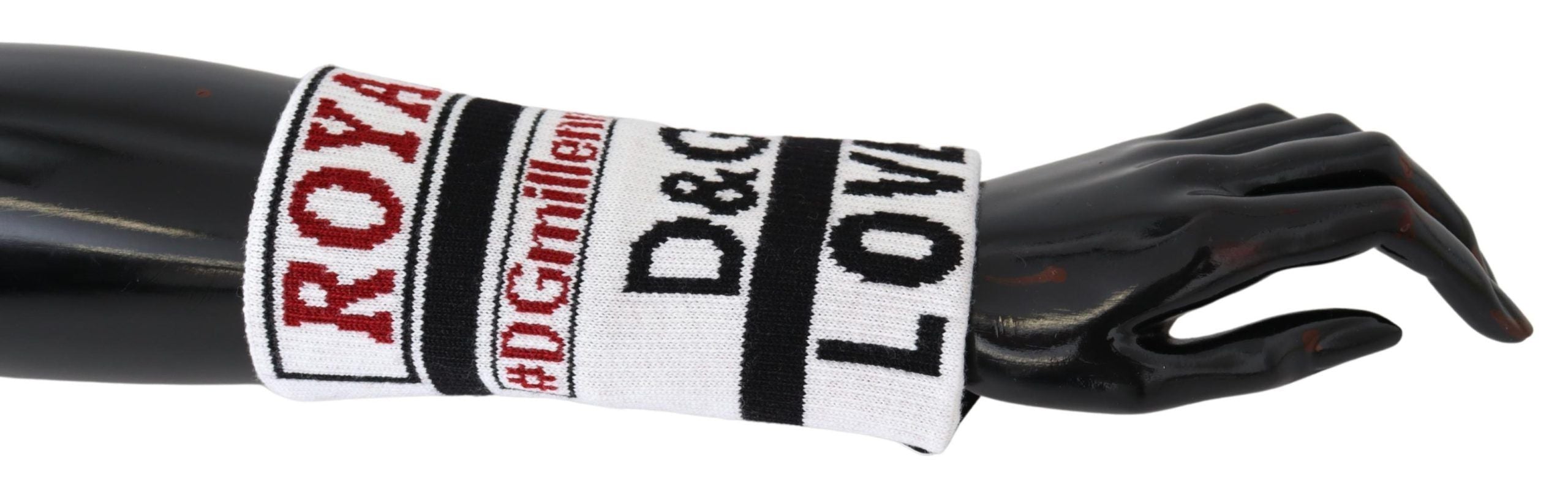 Dolce & Gabbana Multicolor Wool Knit D&G Love Wristband Men's Wrap