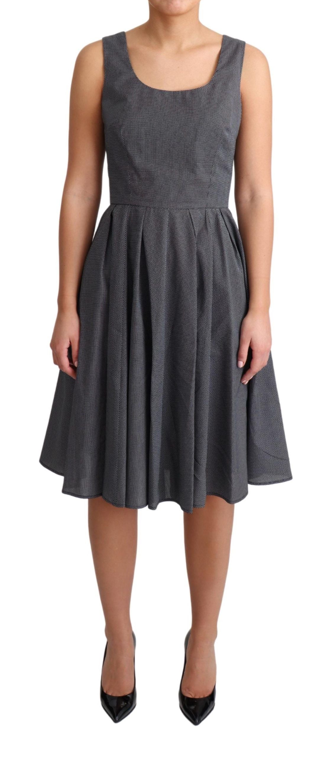 Dolce & Gabbana Elegant Sleeveless Polka Dot A-Line Women's Dress
