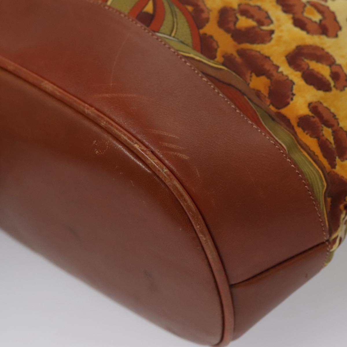 Salvatore Ferragamo Brown Canvas Shoulder Bag (Pre-Owned)