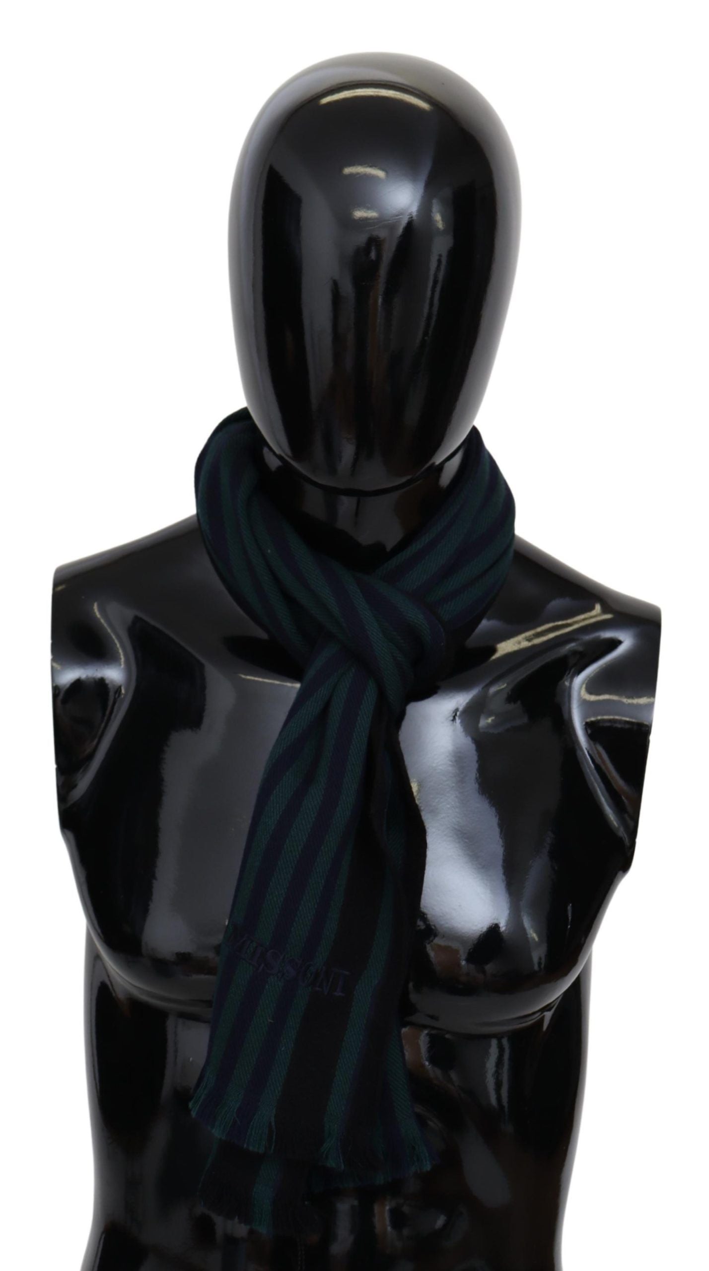 Missoni Elegant Multicolor Wool Scarf with Men's Fringes