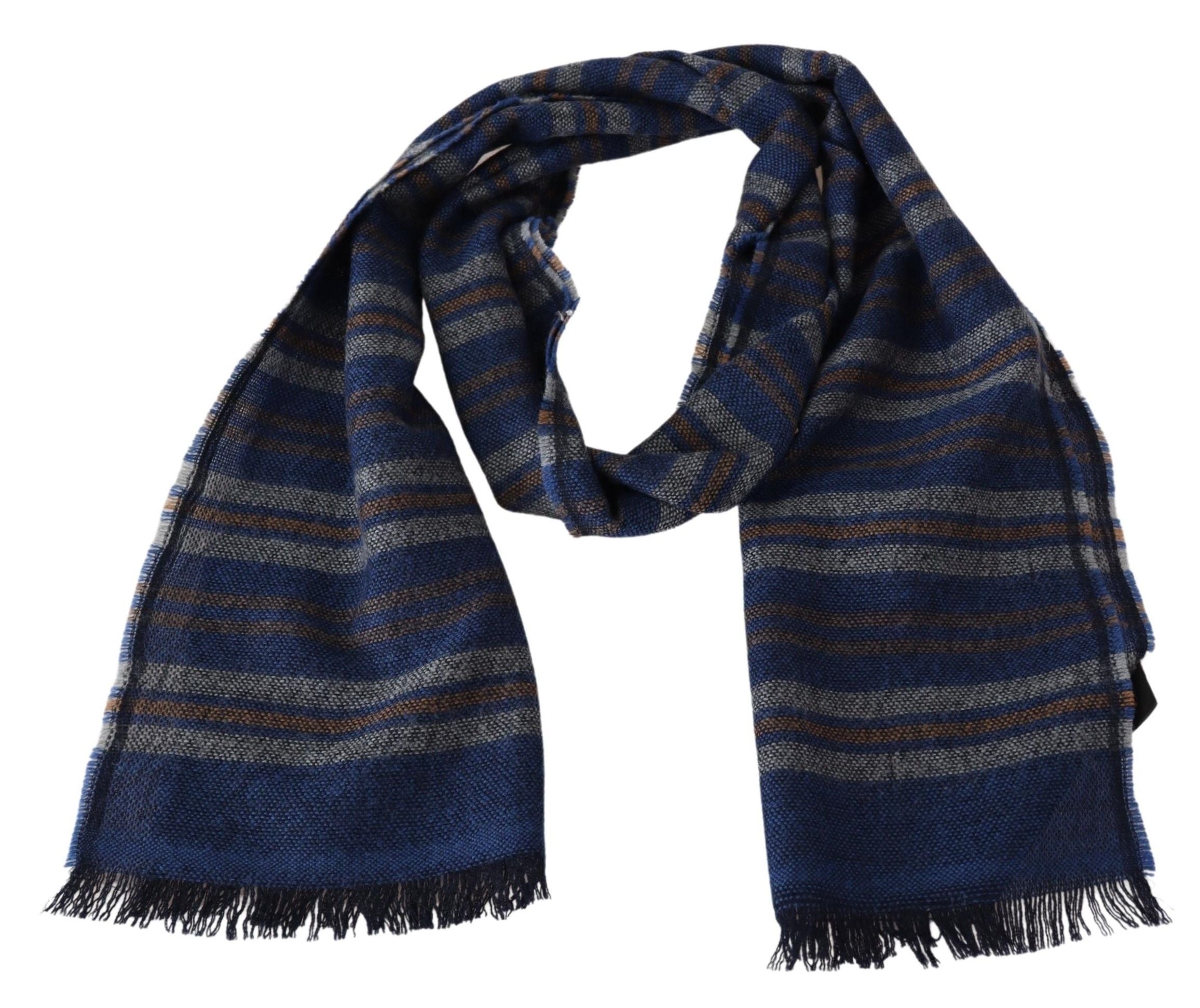 Missoni Multicolor Wool Striped Unisex Neck Wrap Men's Shawl