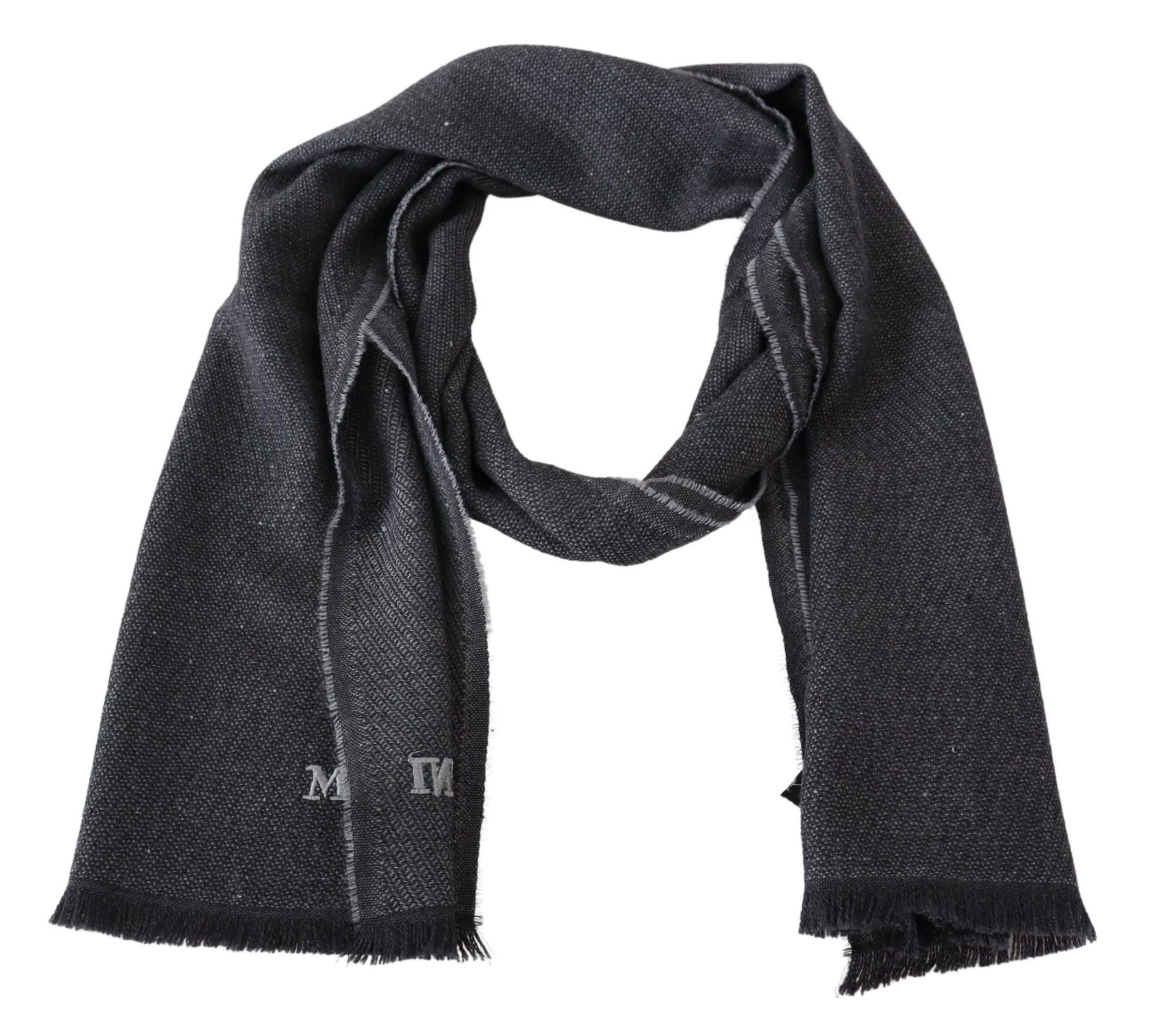 Missoni Elegant Wool Scarf with Signature Men's Embroidery