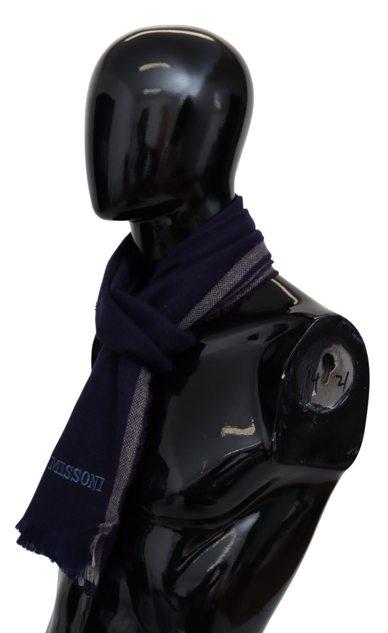 Missoni Multicolor Striped Wool Unisex Wrap Fringes Men's Scarf