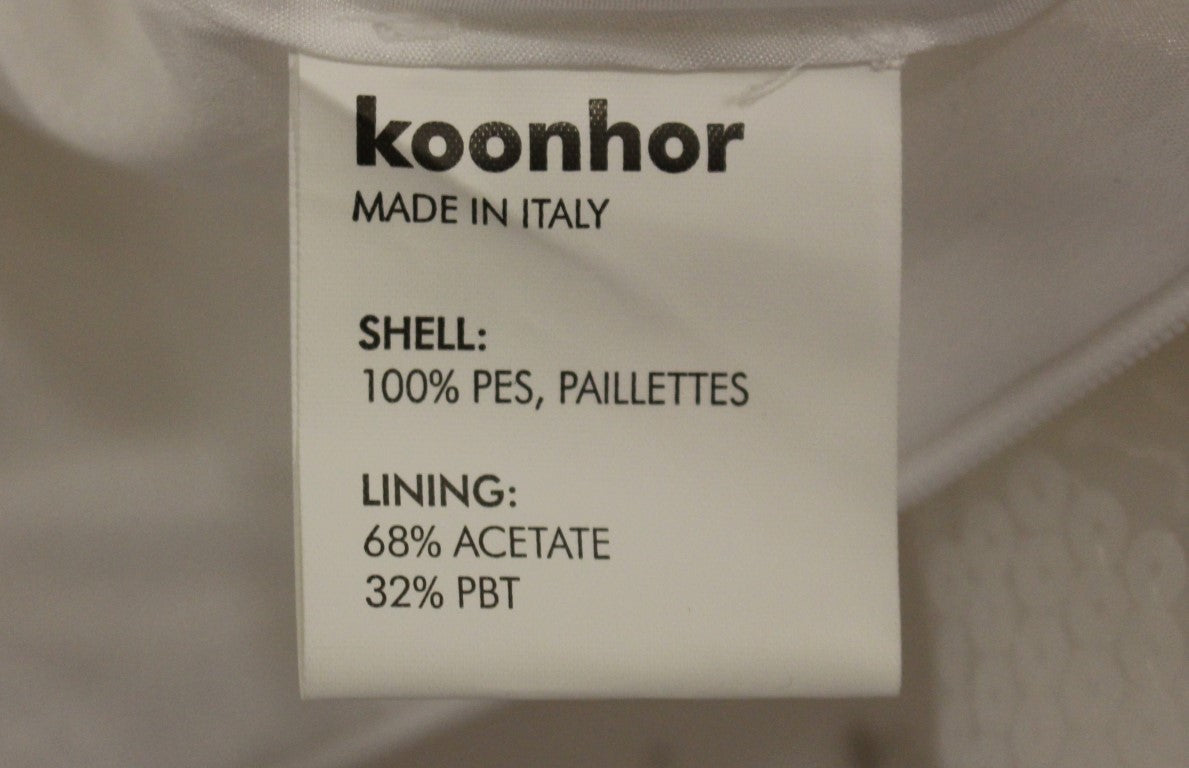 Koonhor Elegant Sequined Pencil Skirt - Pristine Women's White