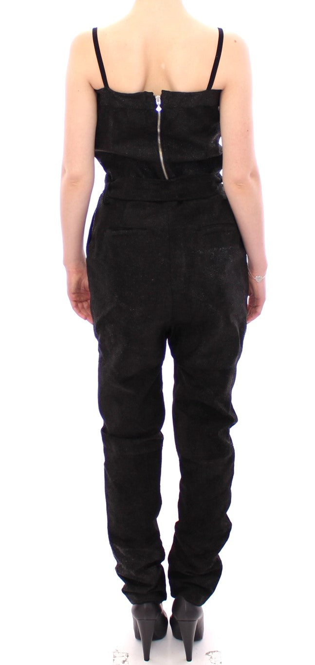 La Maison du Couturier Black Leather Women's Jumpsuit