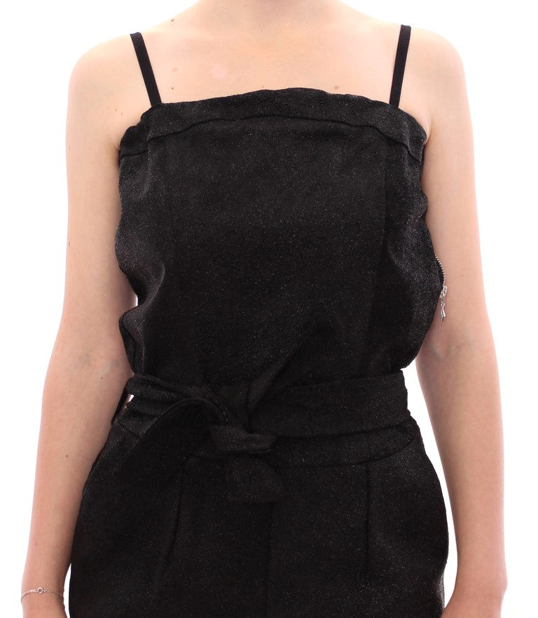 La Maison du Couturier Black Leather Women's Jumpsuit