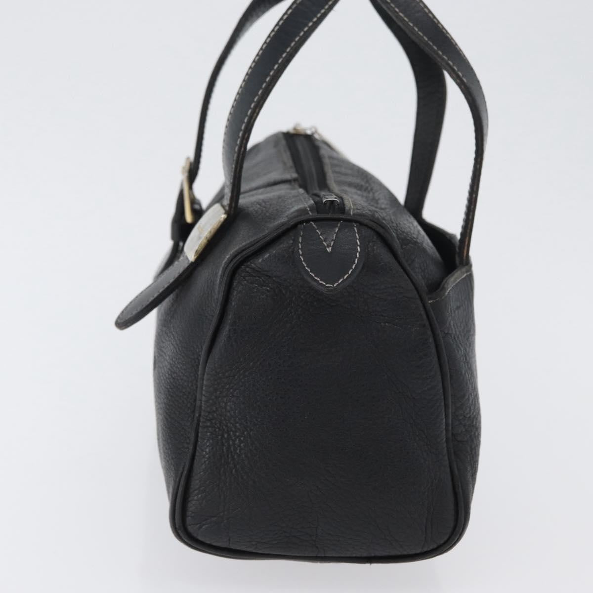 Burberry Vintage Leather Black Leather Handbag (Pre-Owned)