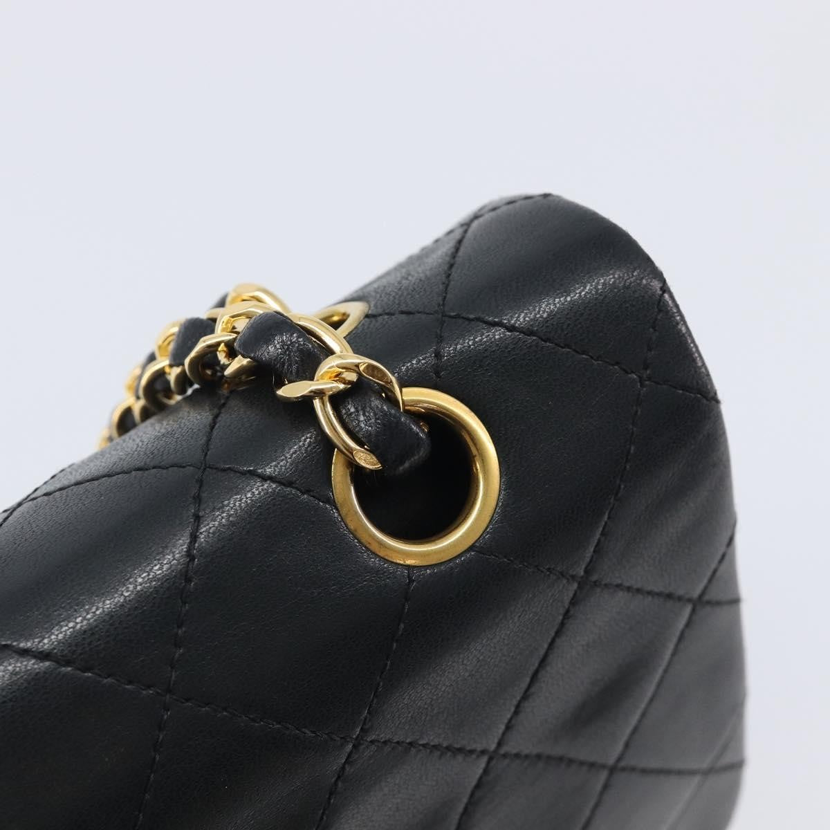 Chanel Timeless - Classic Double Flap Leather Black Leather Handbag (Pre-Owned)