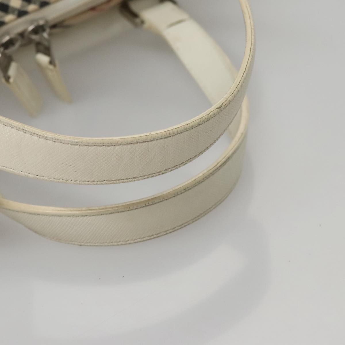 Burberry Nova Check Beige Canvas Handbag (Pre-Owned)