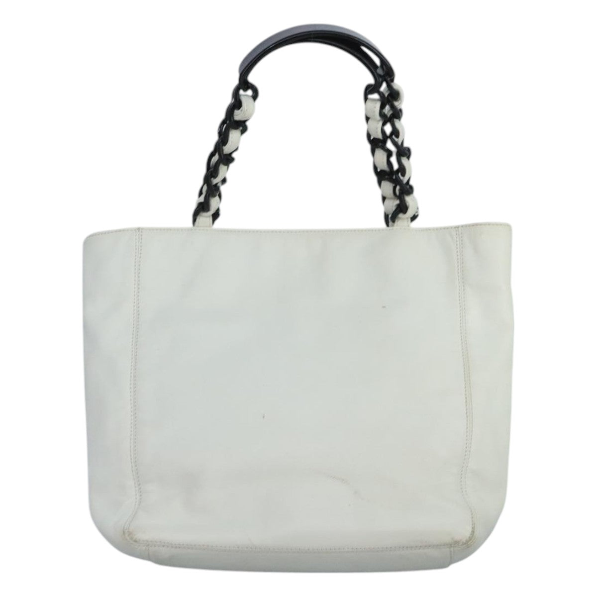 Chanel Shopping White Leather Tote Bag (Pre-Owned)