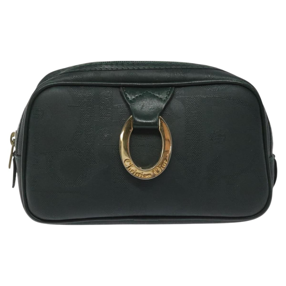 Dior Trotter Green Canvas Clutch Bag (Pre-Owned)