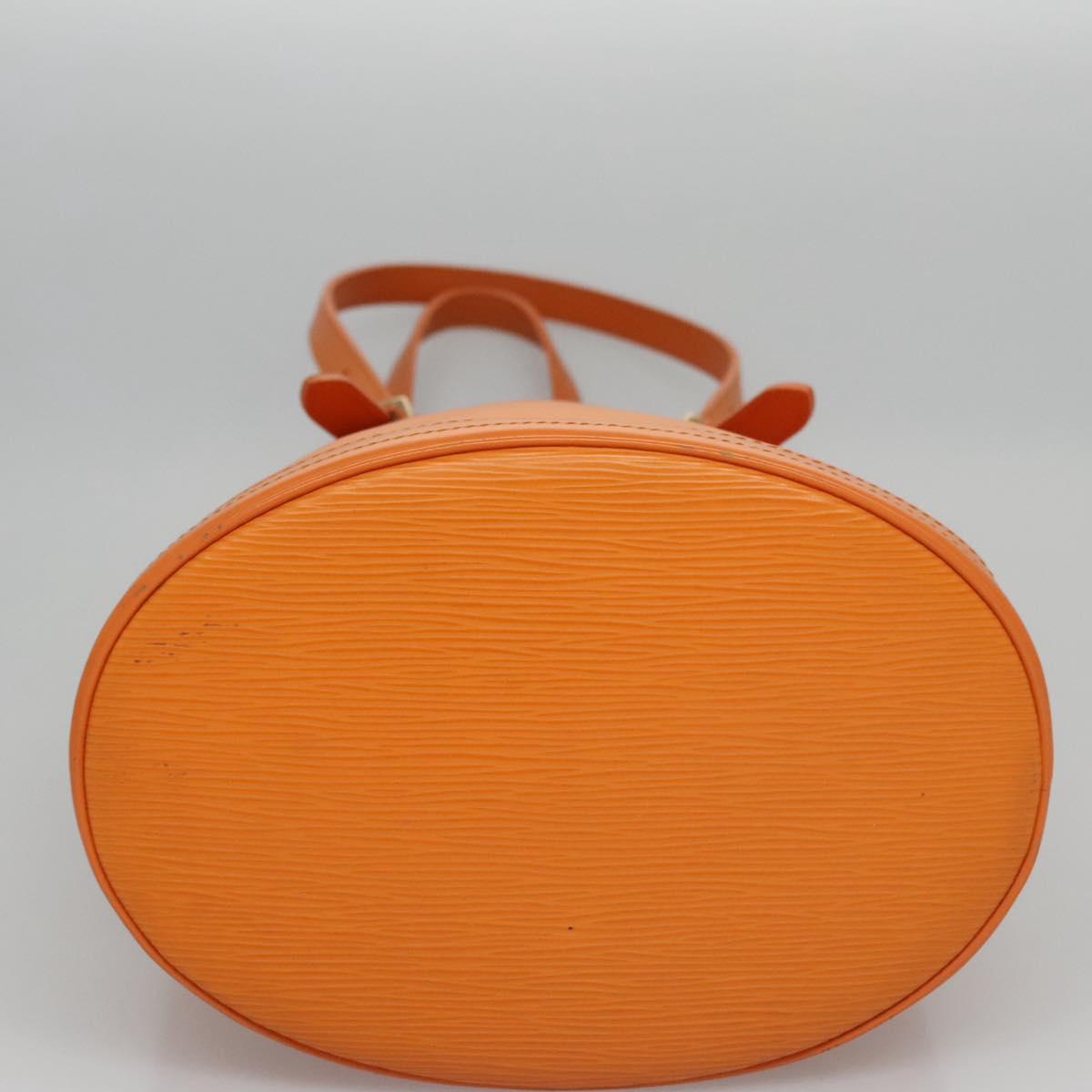 Louis Vuitton Bucket Pm Orange Leather Shoulder Bag (Pre-Owned)