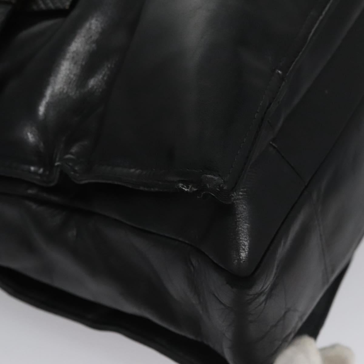 Bottega Veneta Tambura Black Leather Tote Bag (Pre-Owned)